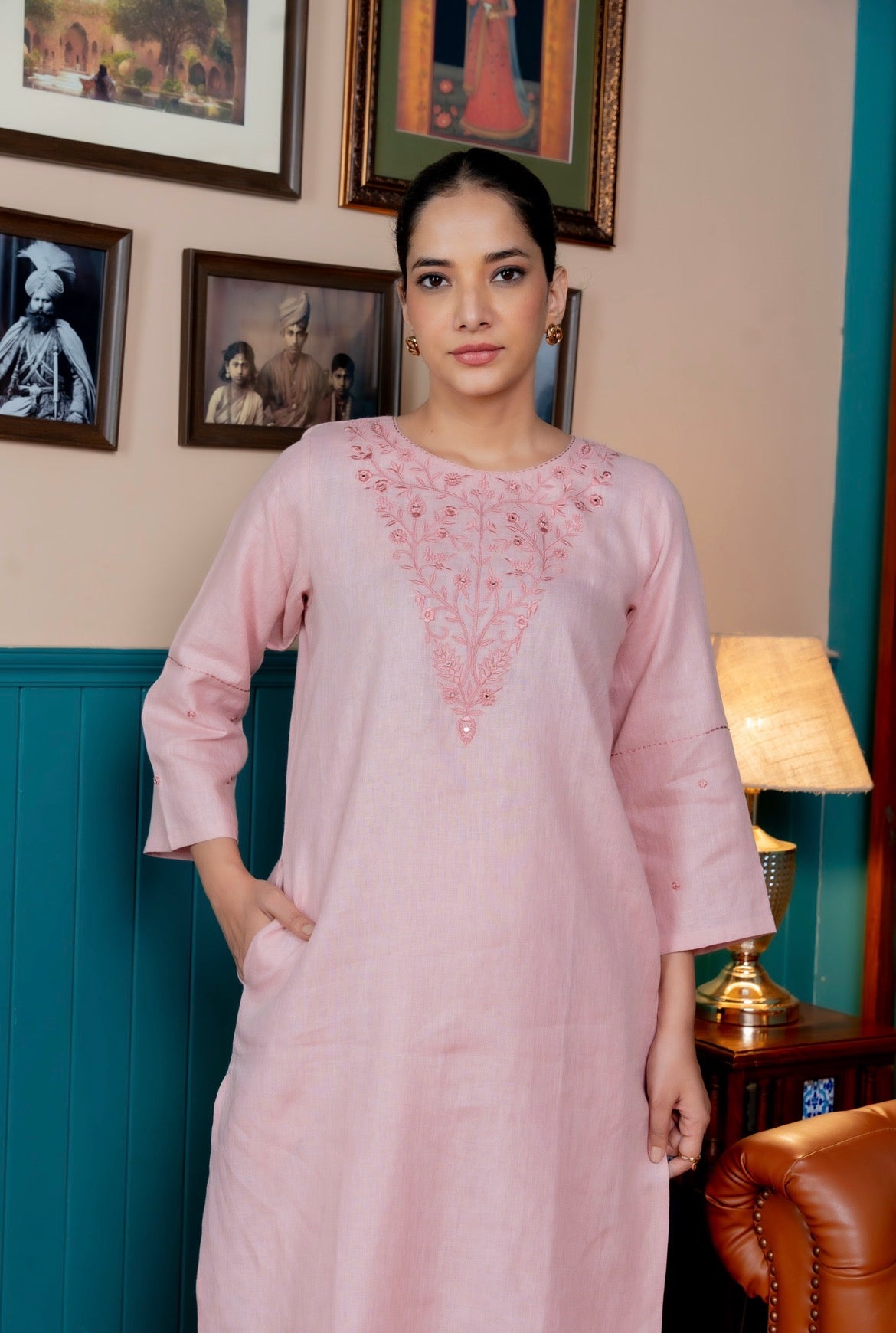 Sea Pink Linen Pair