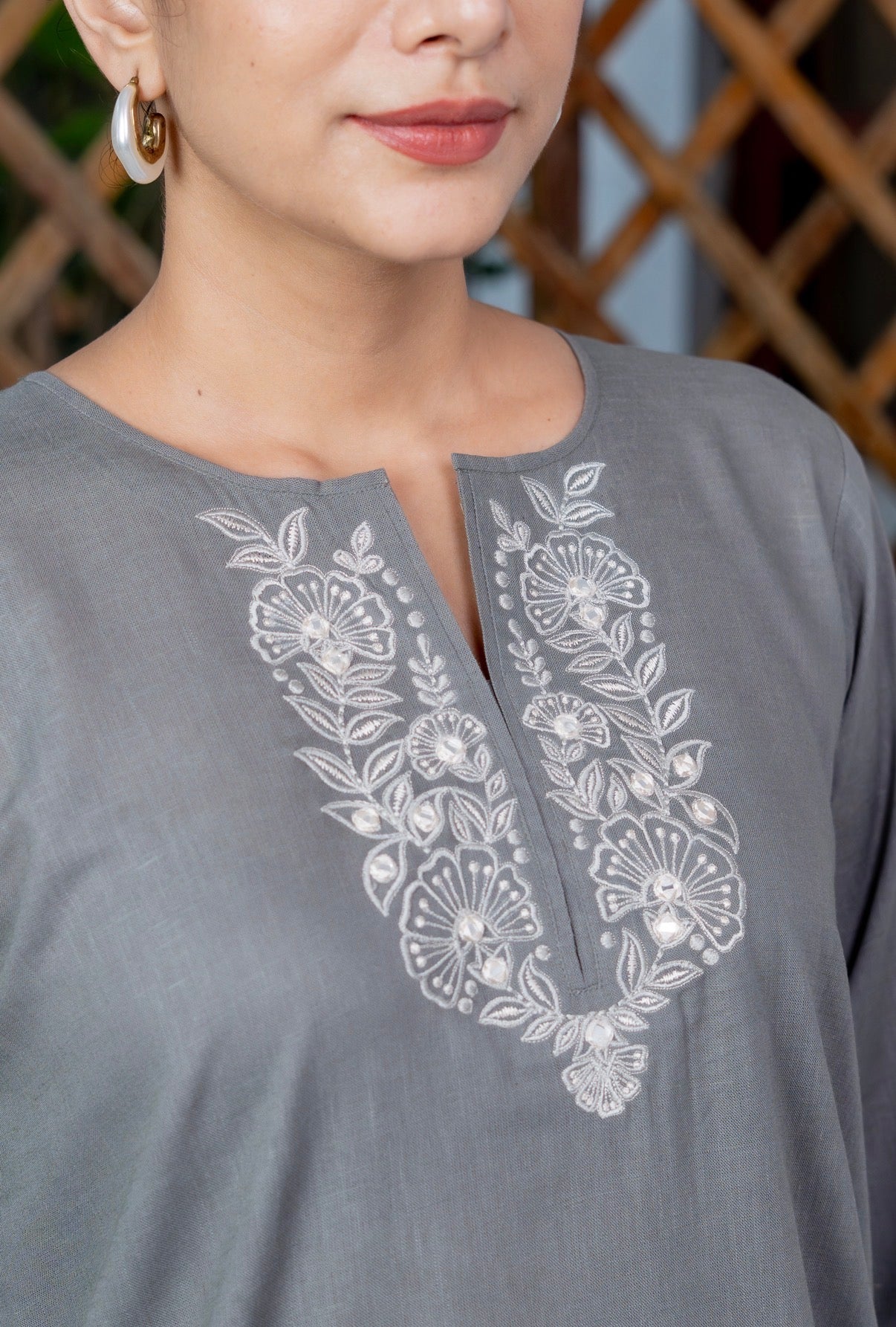 Shadow Grey Kurta Set