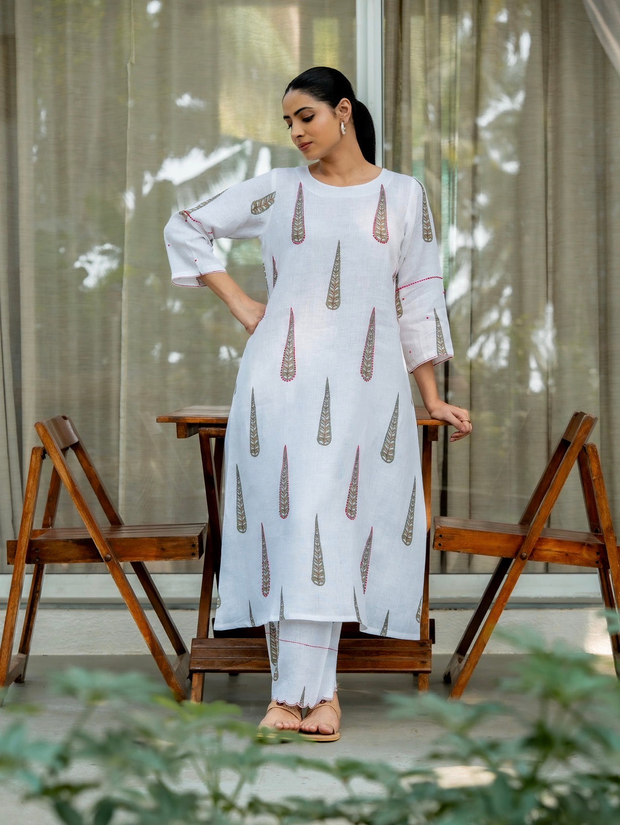 Willow White Linen Pair