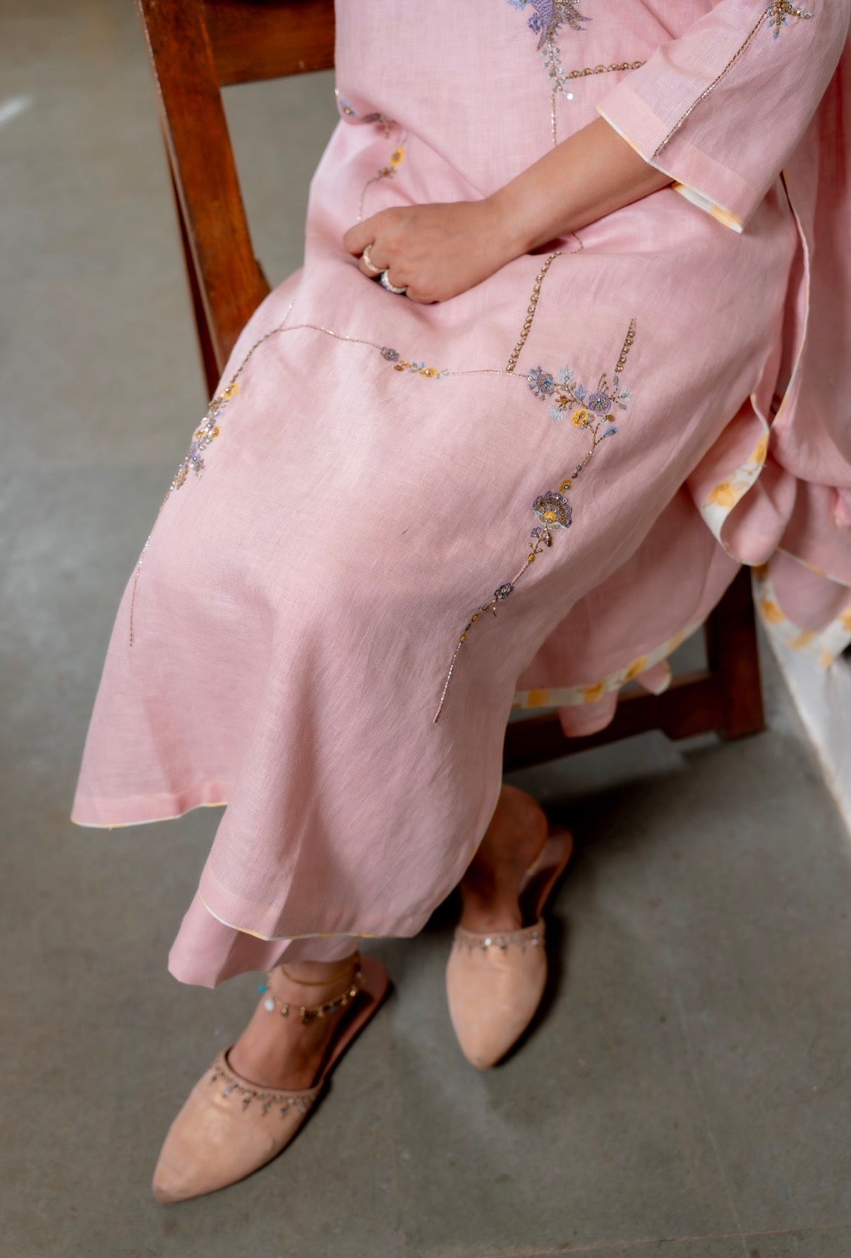 Pink Pearl Linen Set