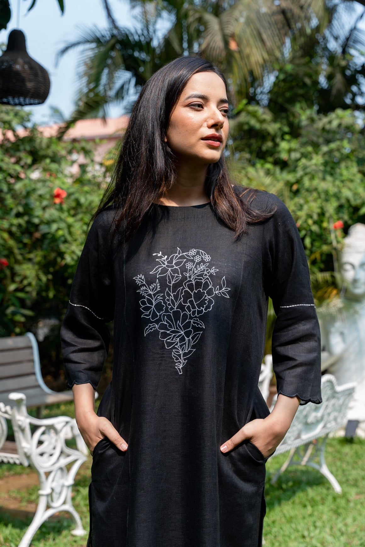 METAL BLACK LINEN PAIR