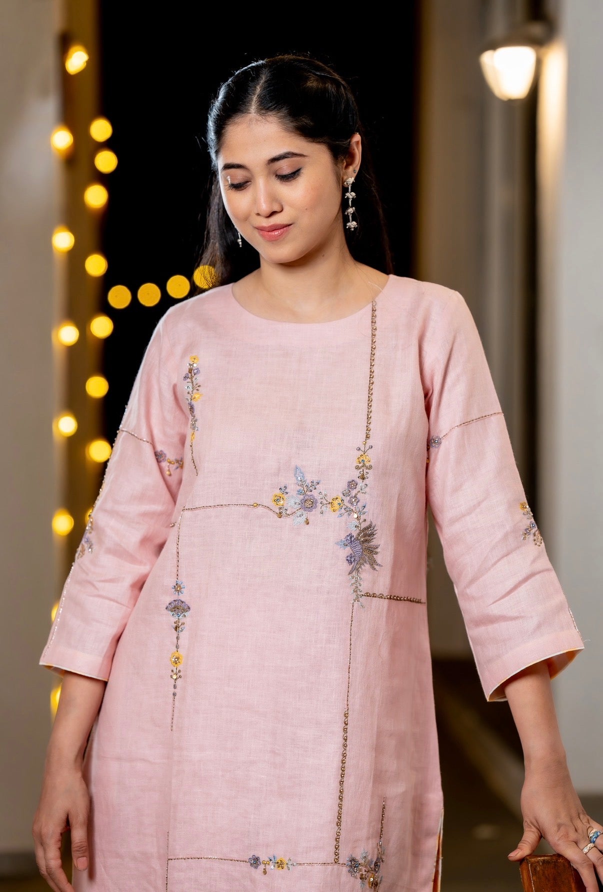 Pink Pearl Linen Set