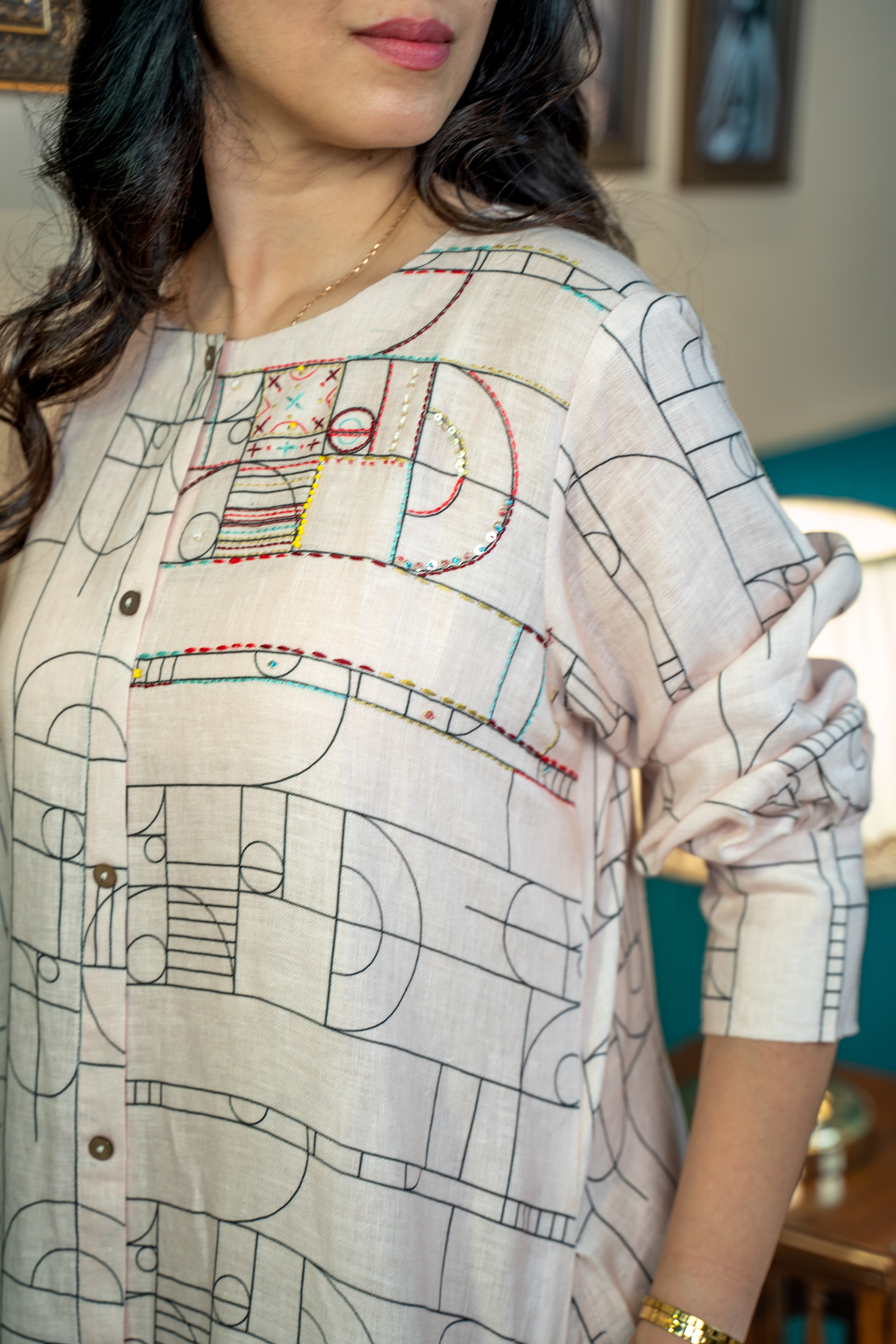 STRIPE TRIBE LINEN PAIR