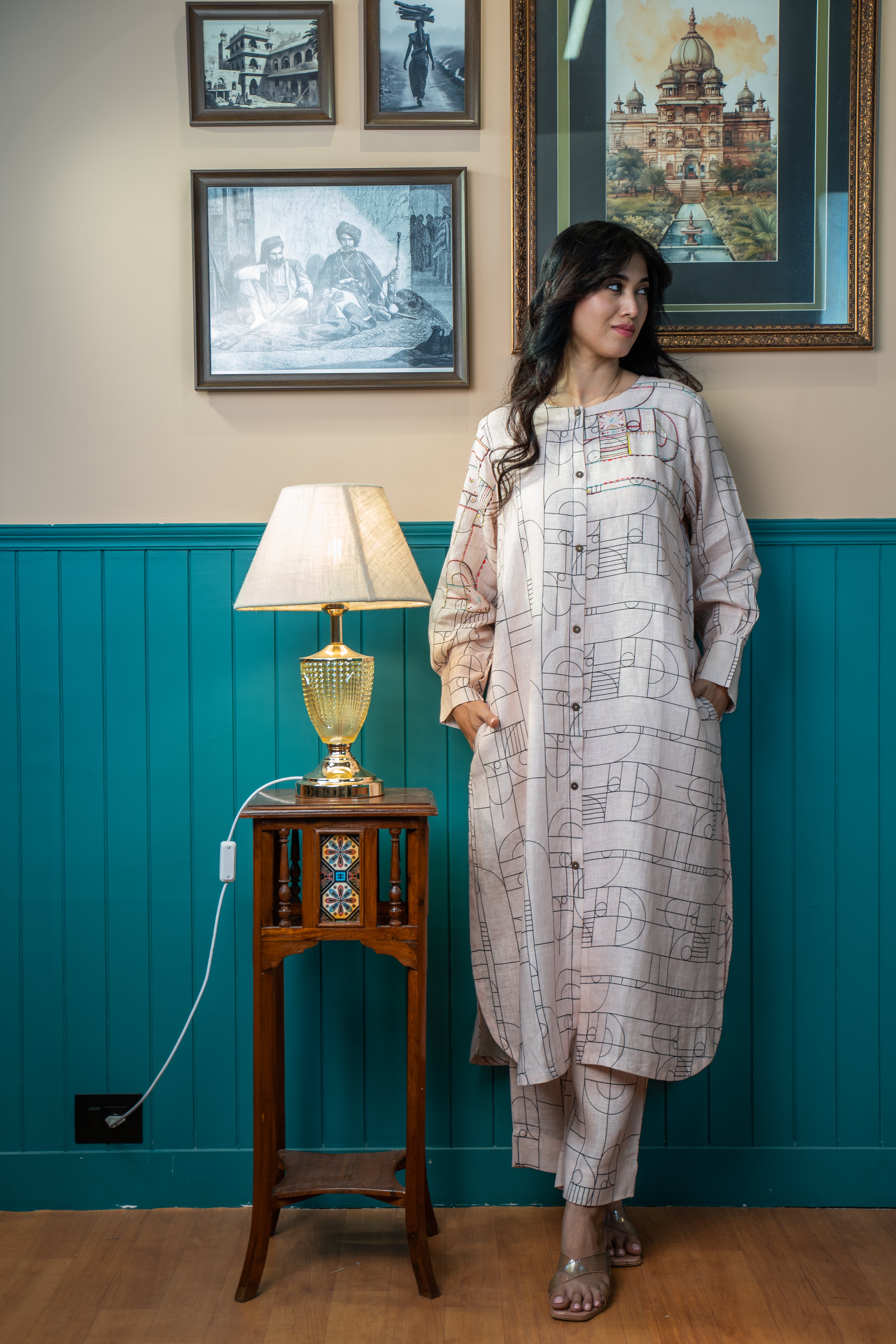 STRIPE TRIBE LINEN PAIR