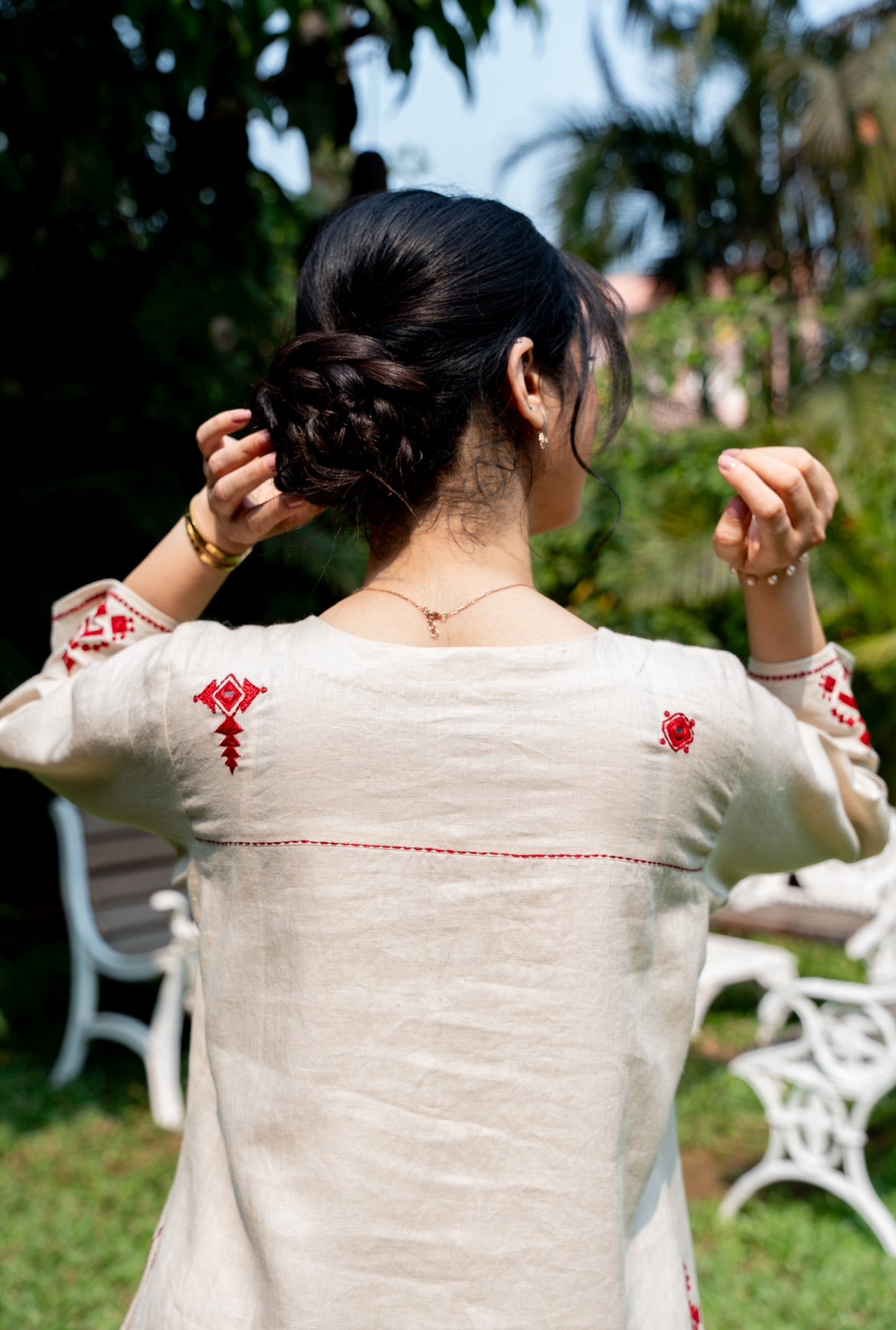 BONE BEIGE LINEN PAIR