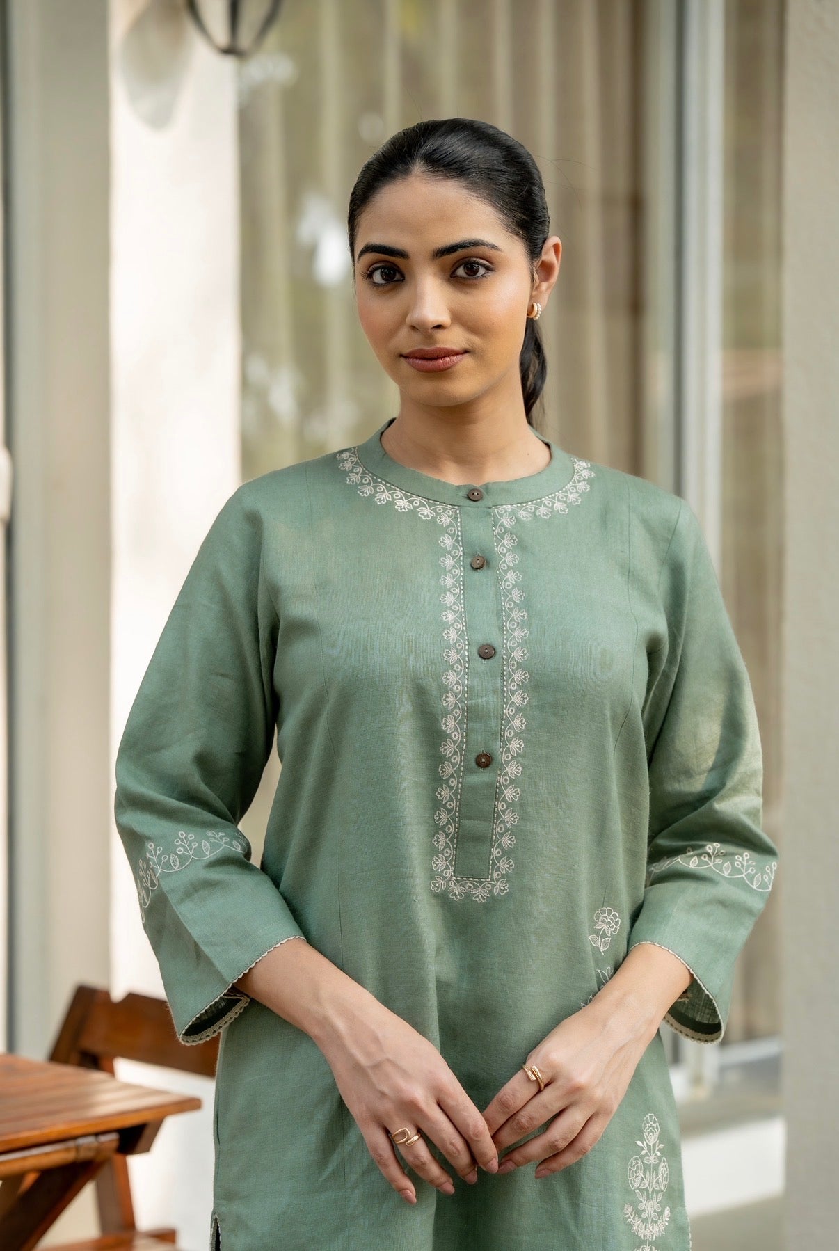 Sage Green Linen Pair