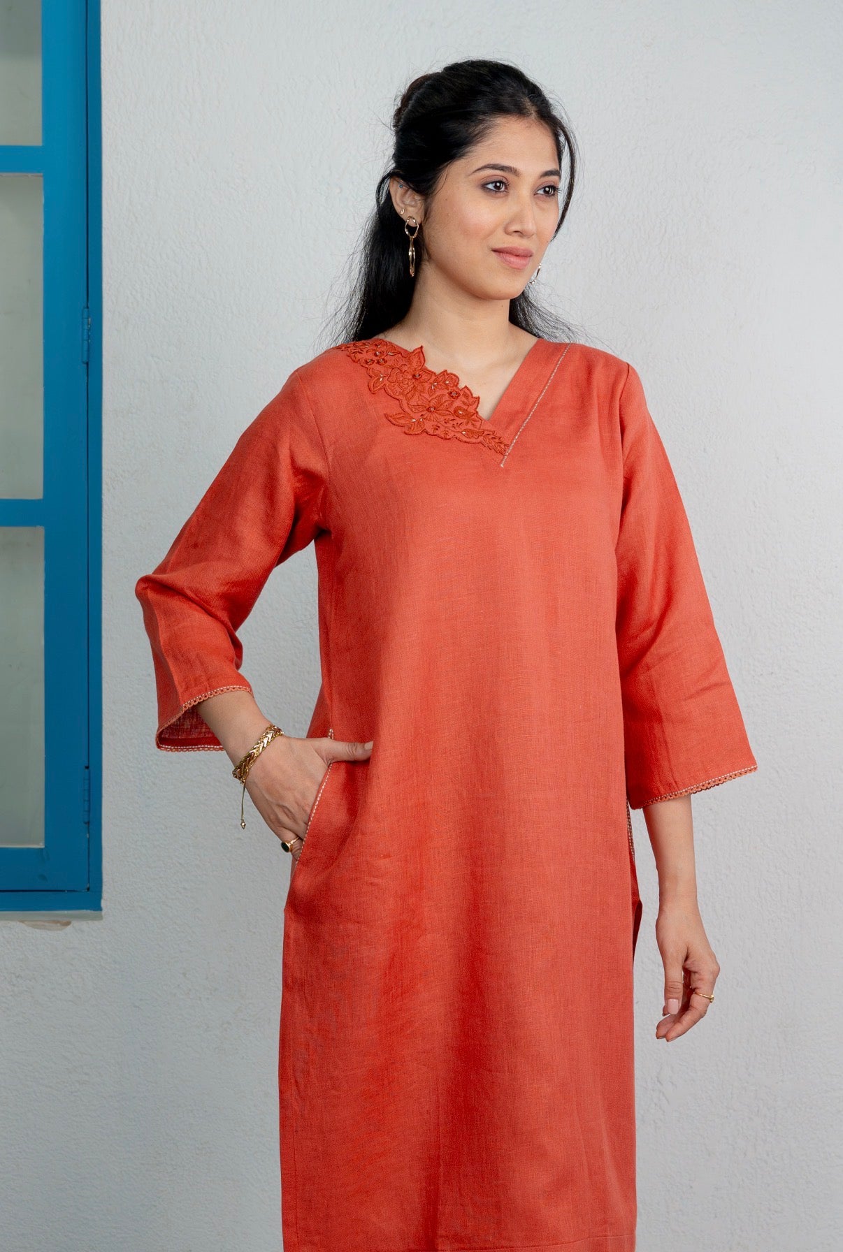 Bronze-Coffee Linen Pair