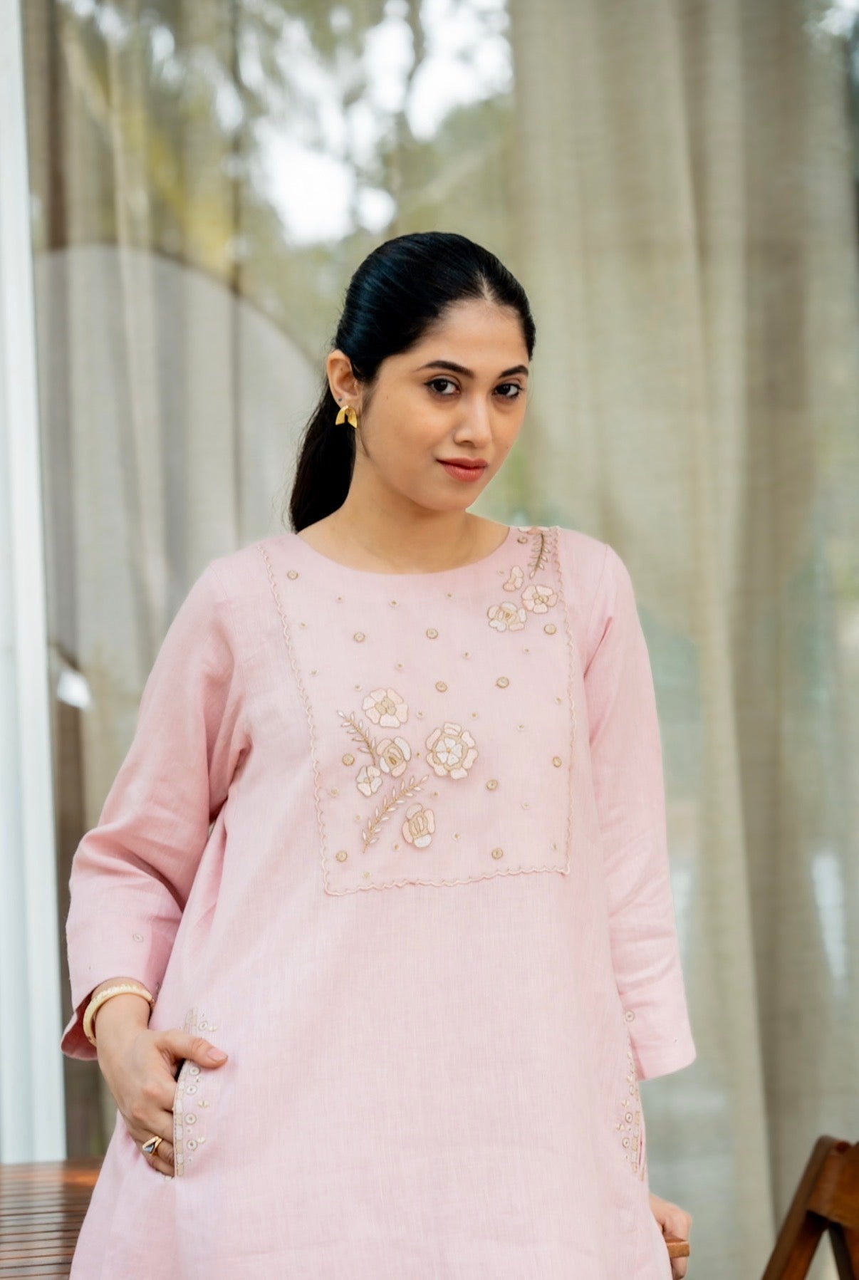 Love Pink Linen Pair
