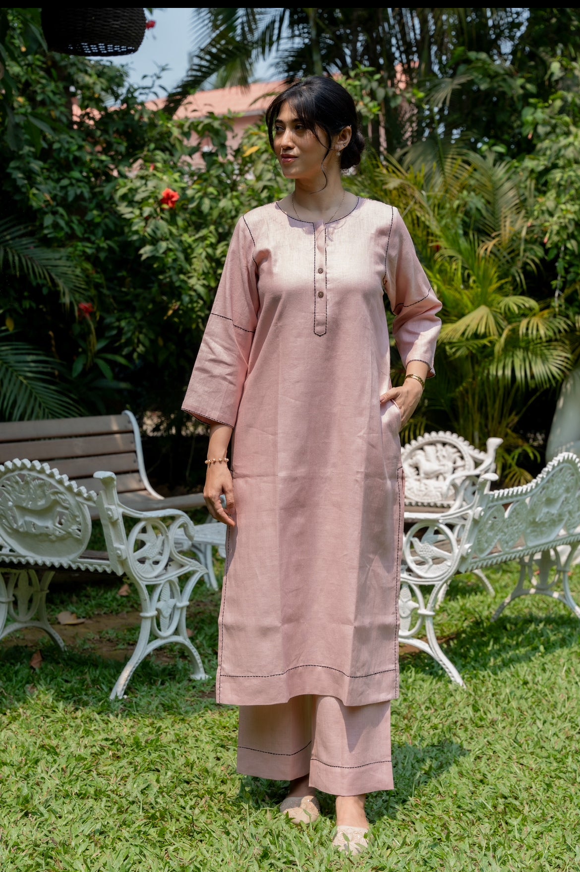 DUST PINK SAGA LINEN PAIR