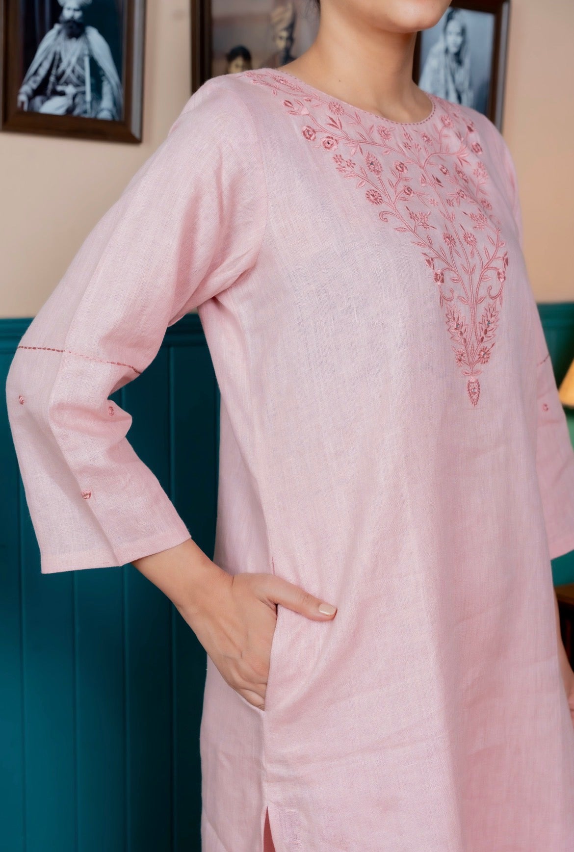 Sea Pink Linen Pair