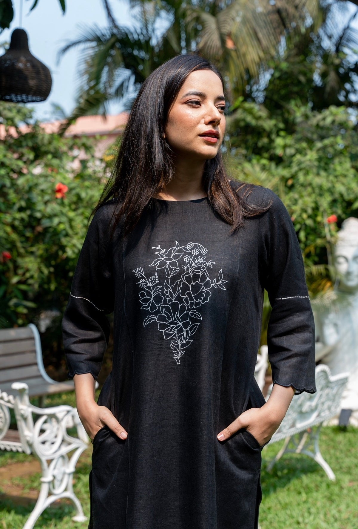 METAL BLACK LINEN PAIR