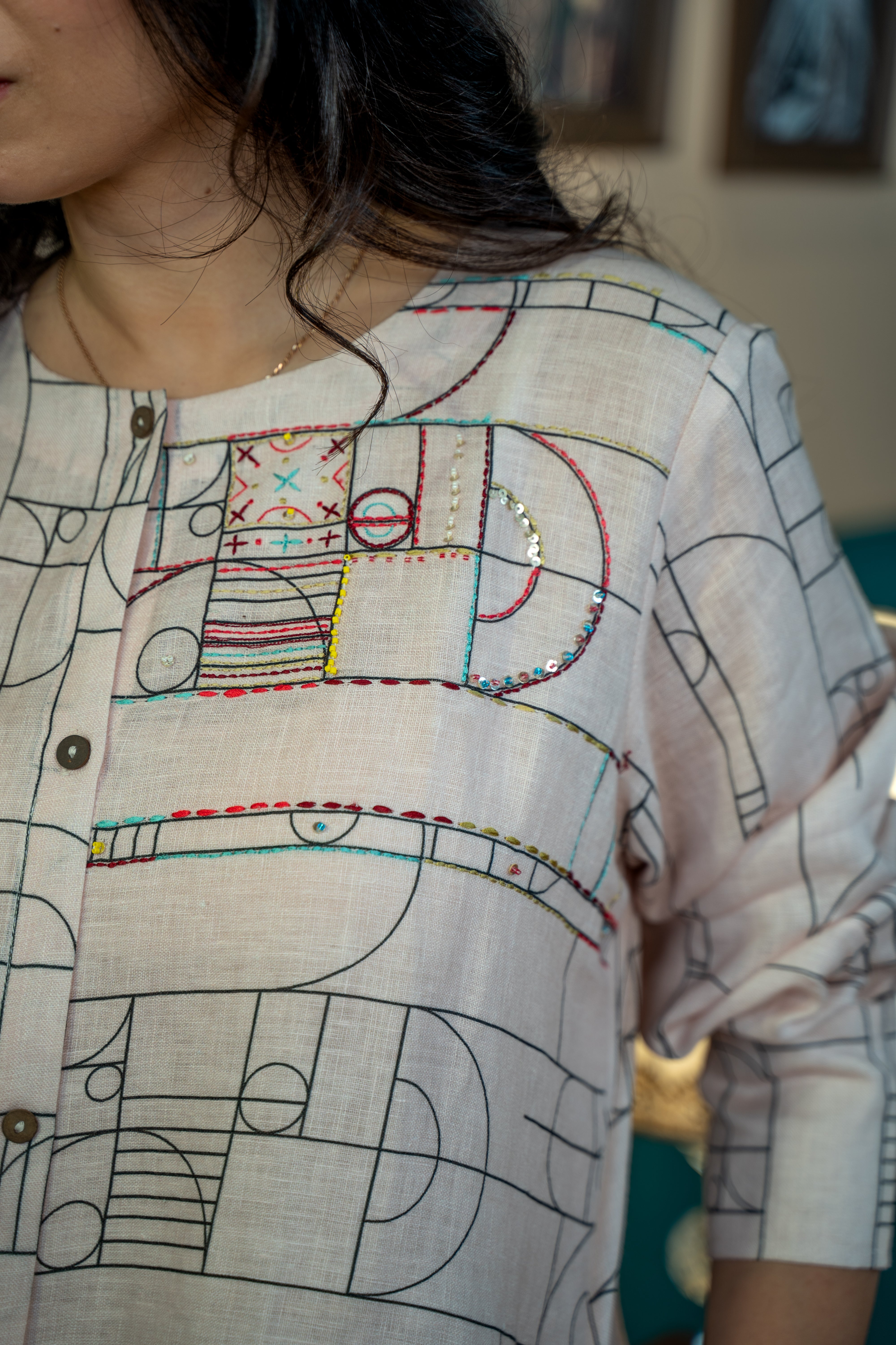 STRIPE TRIBE LINEN PAIR