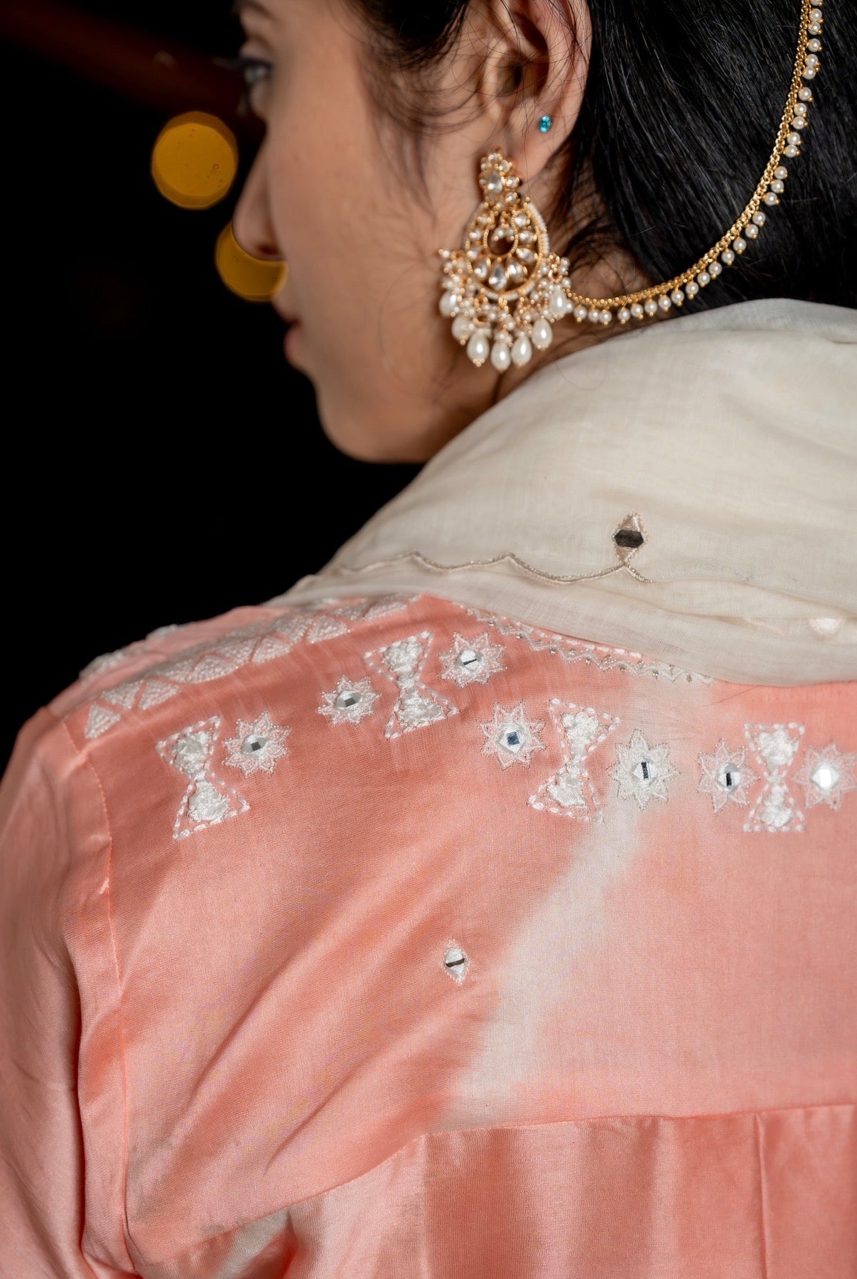 Baby Pink Chanderi Silk Set