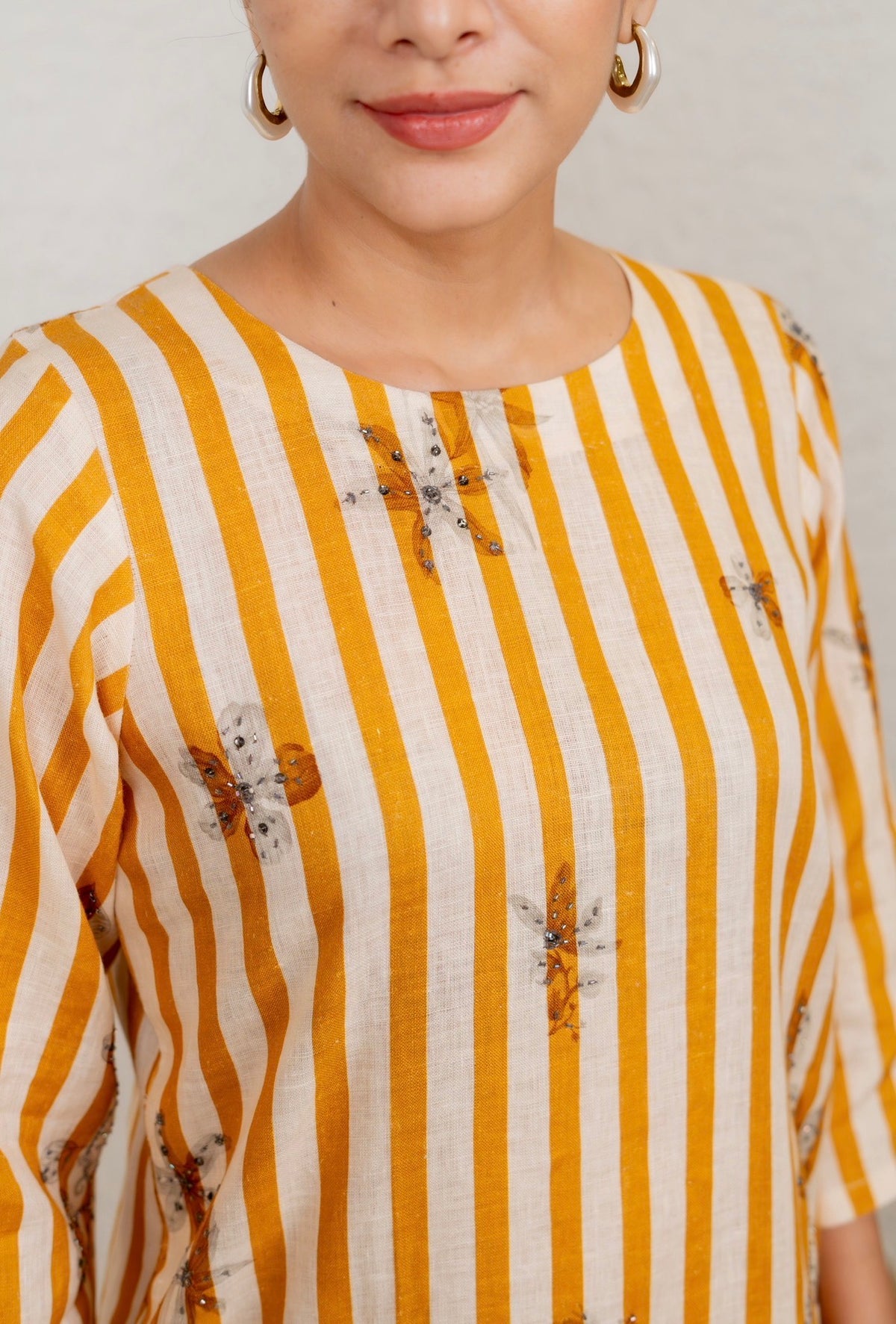 Stripe Tribe Mustard Linen Pair