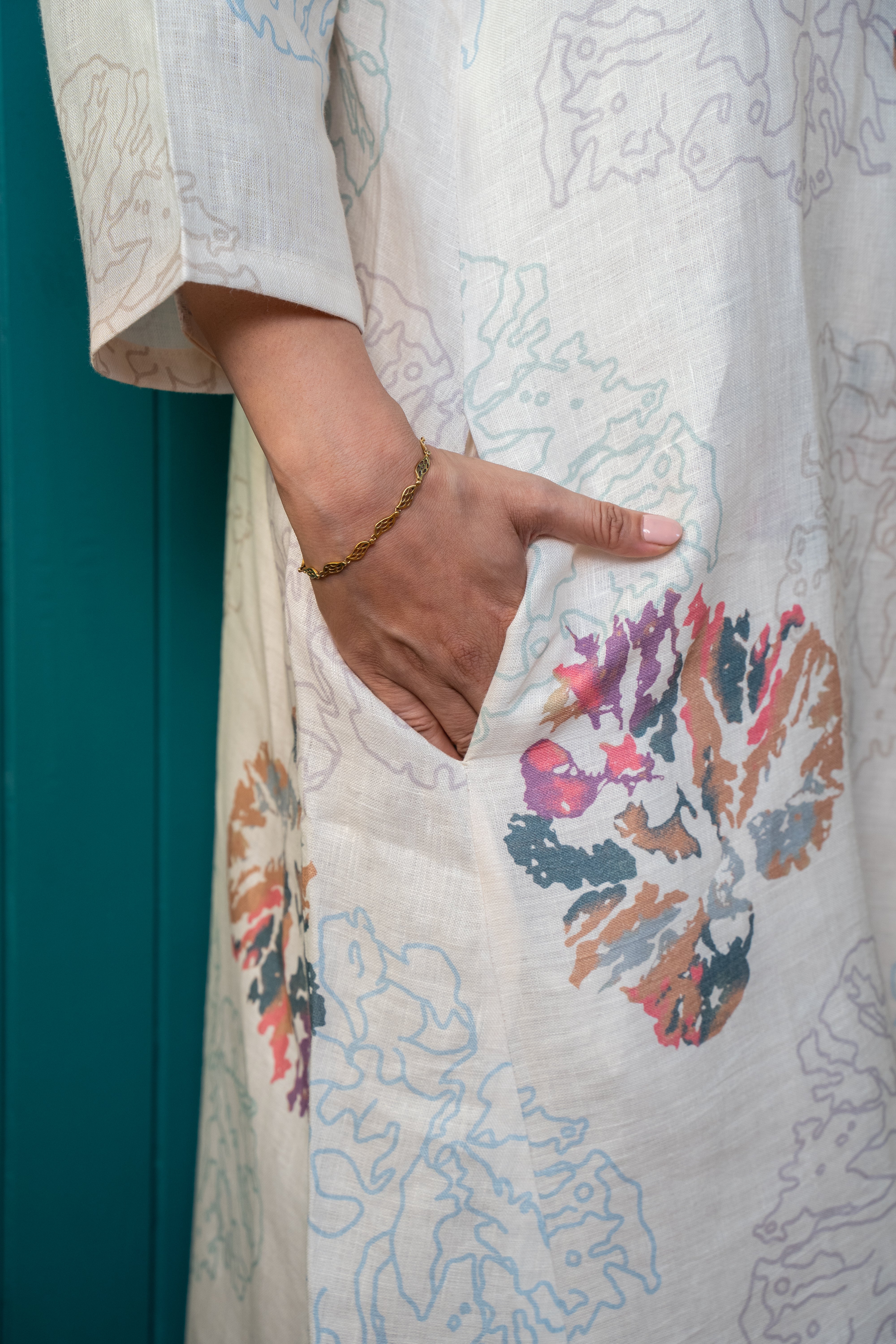 COFFEE CREAM A-LINE LINEN PAIR