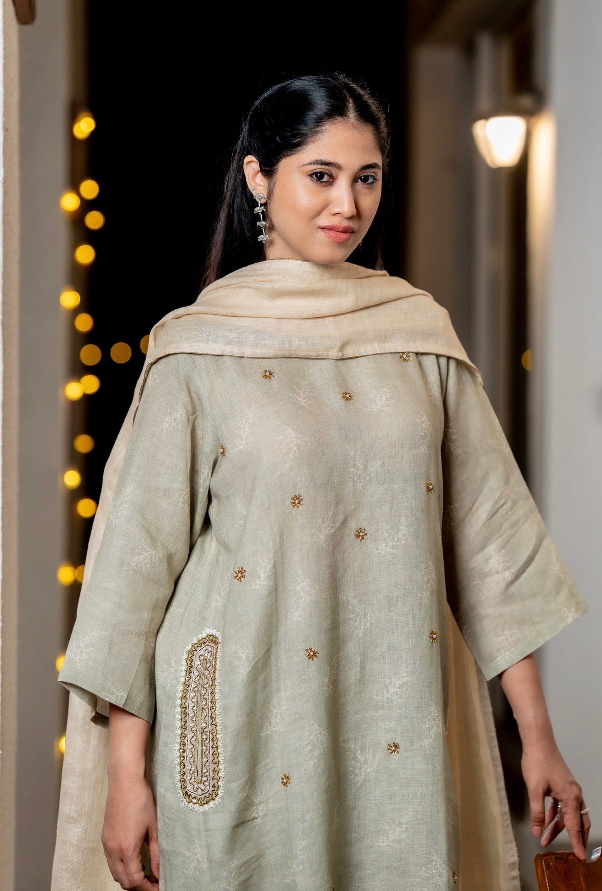 Fern Green Linen Set