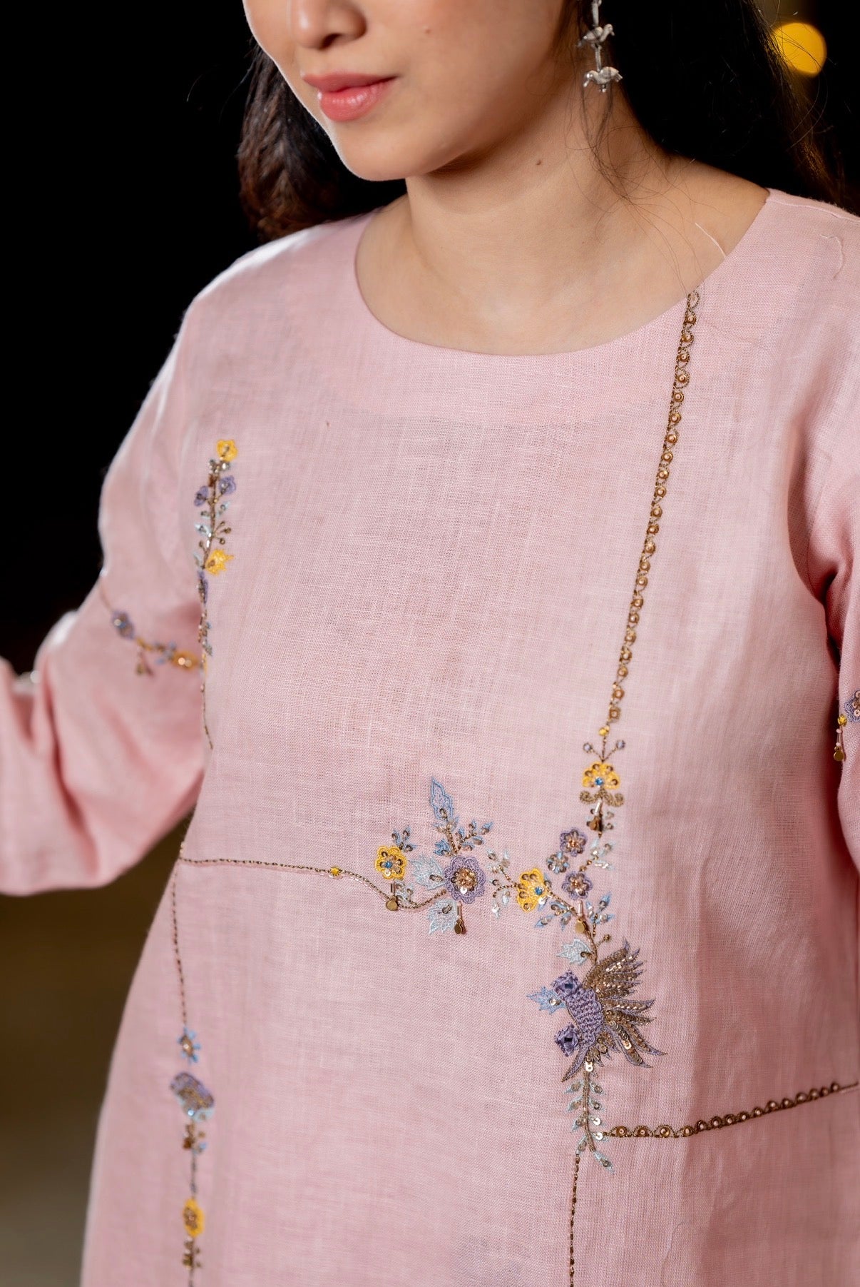 Pink Pearl Linen Set
