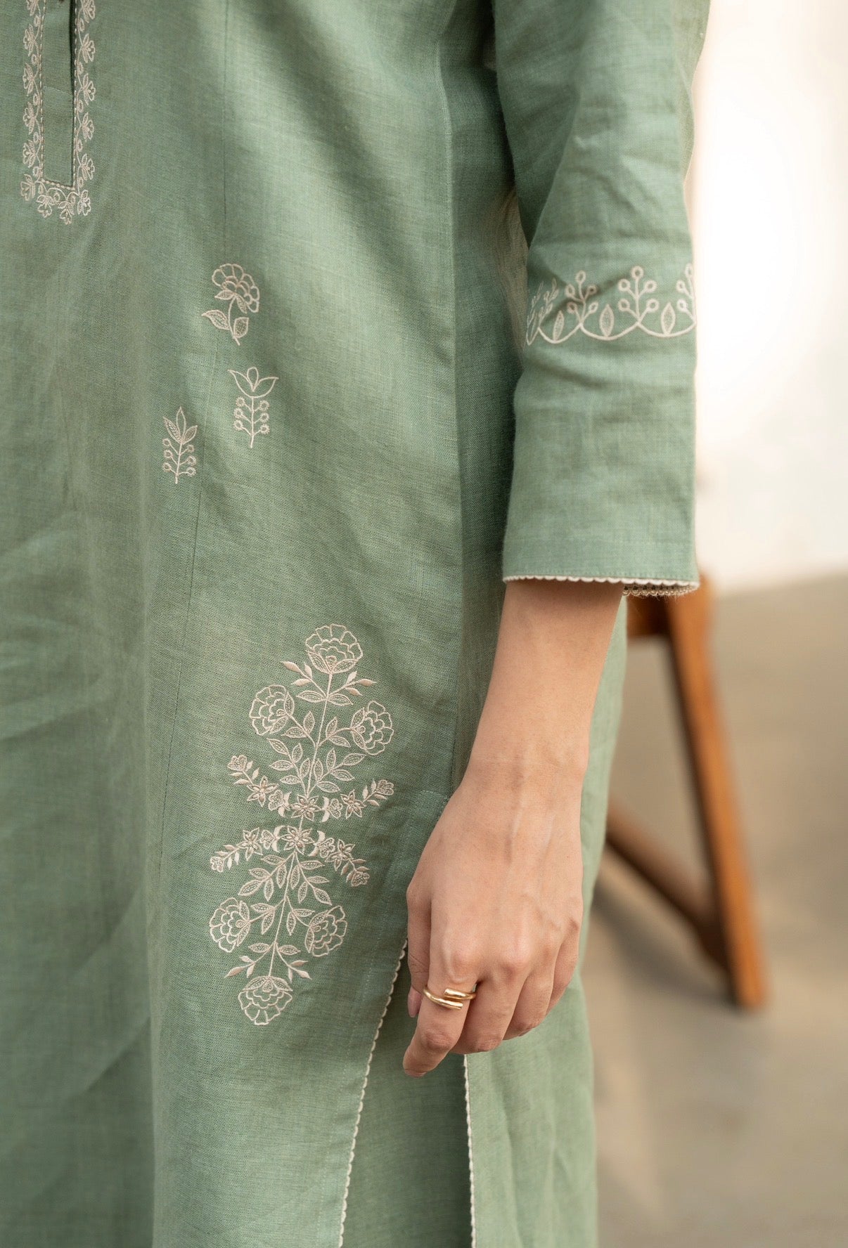 Sage Green Linen Pair