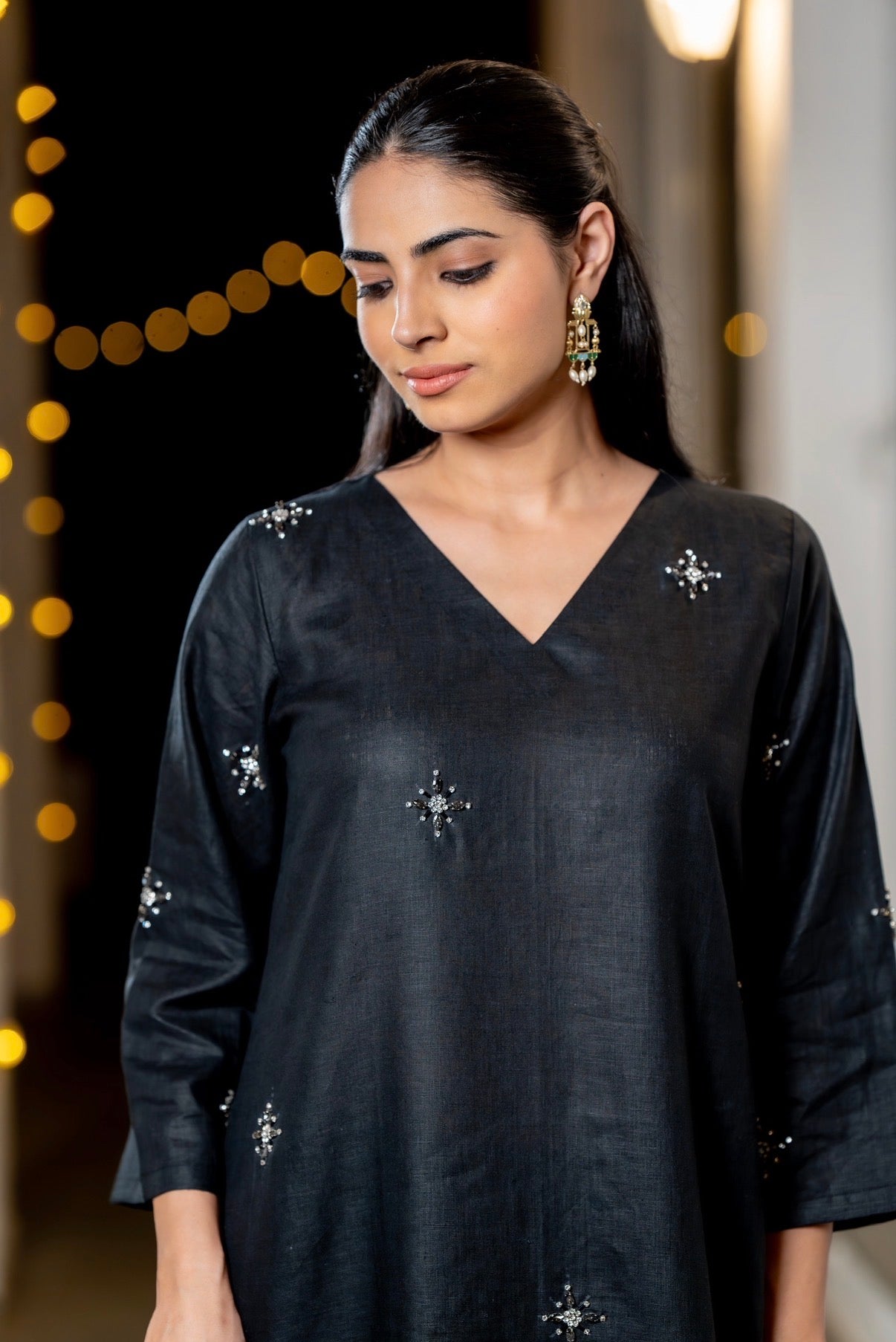 Classic Black Linen Set