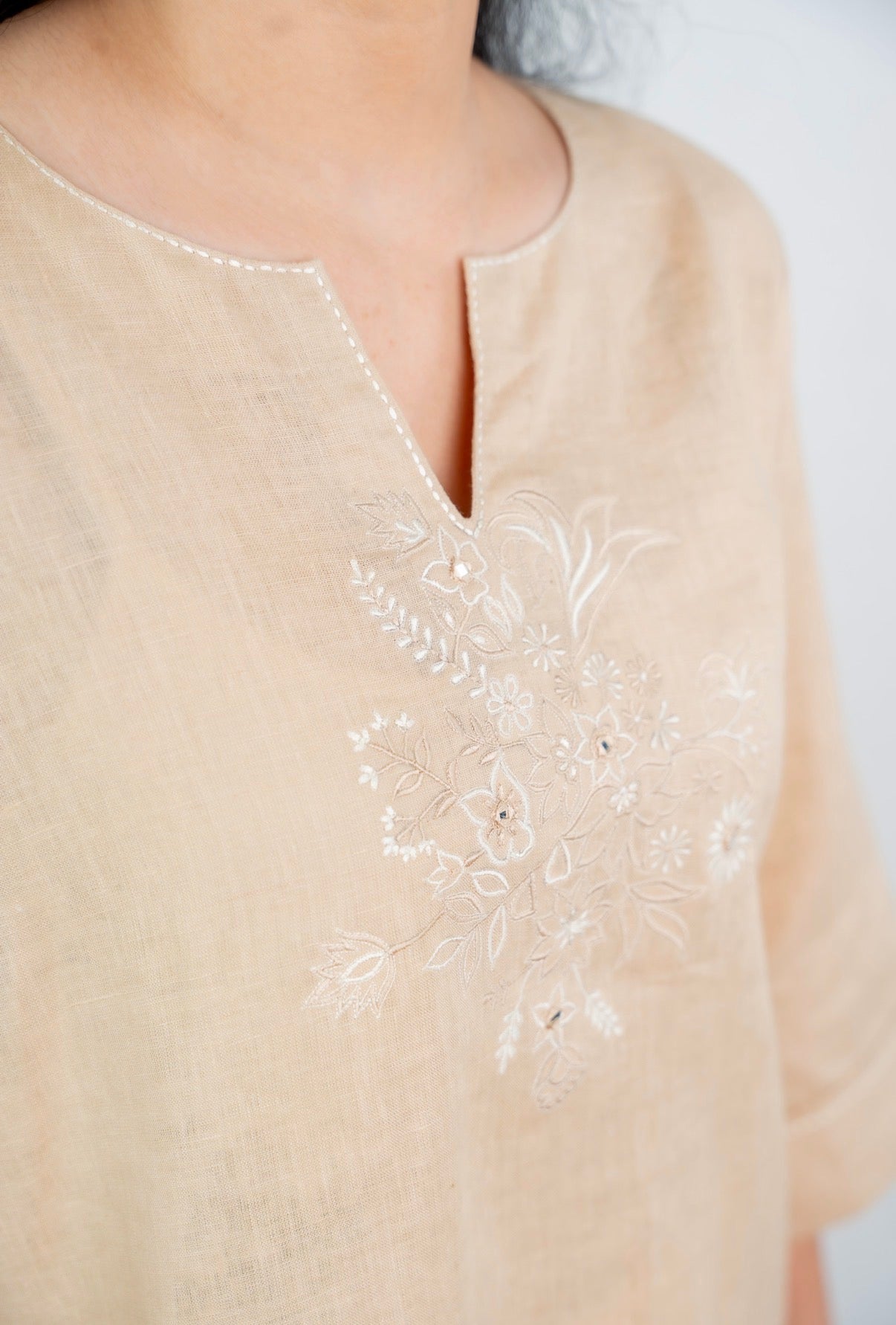 Ivory-Creamy Linen Pair