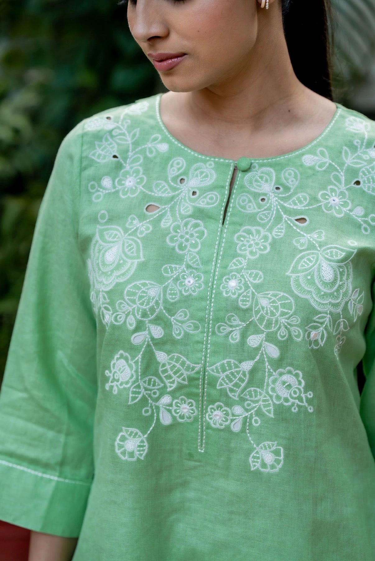 Spring Green-Grey Linen Pair