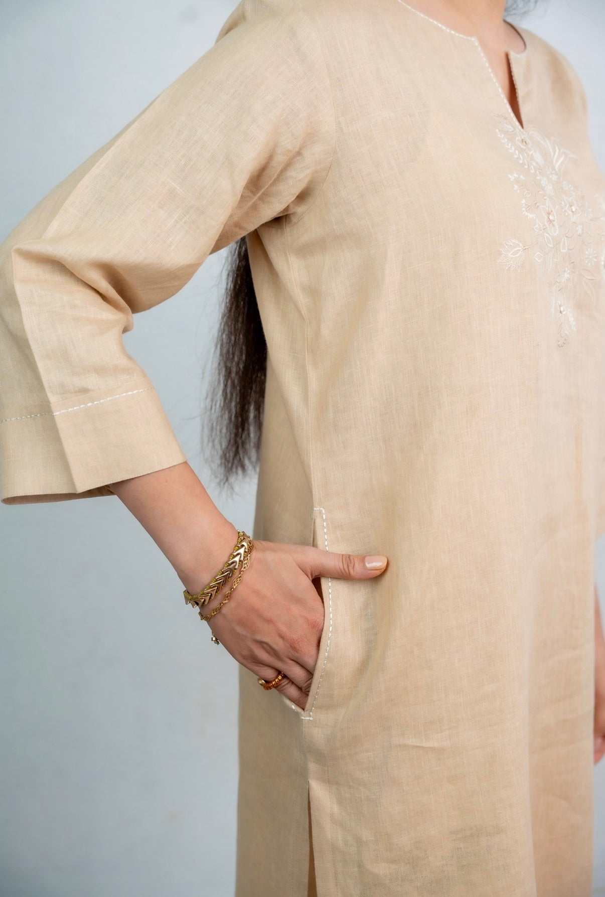 Ivory-Creamy Linen Pair