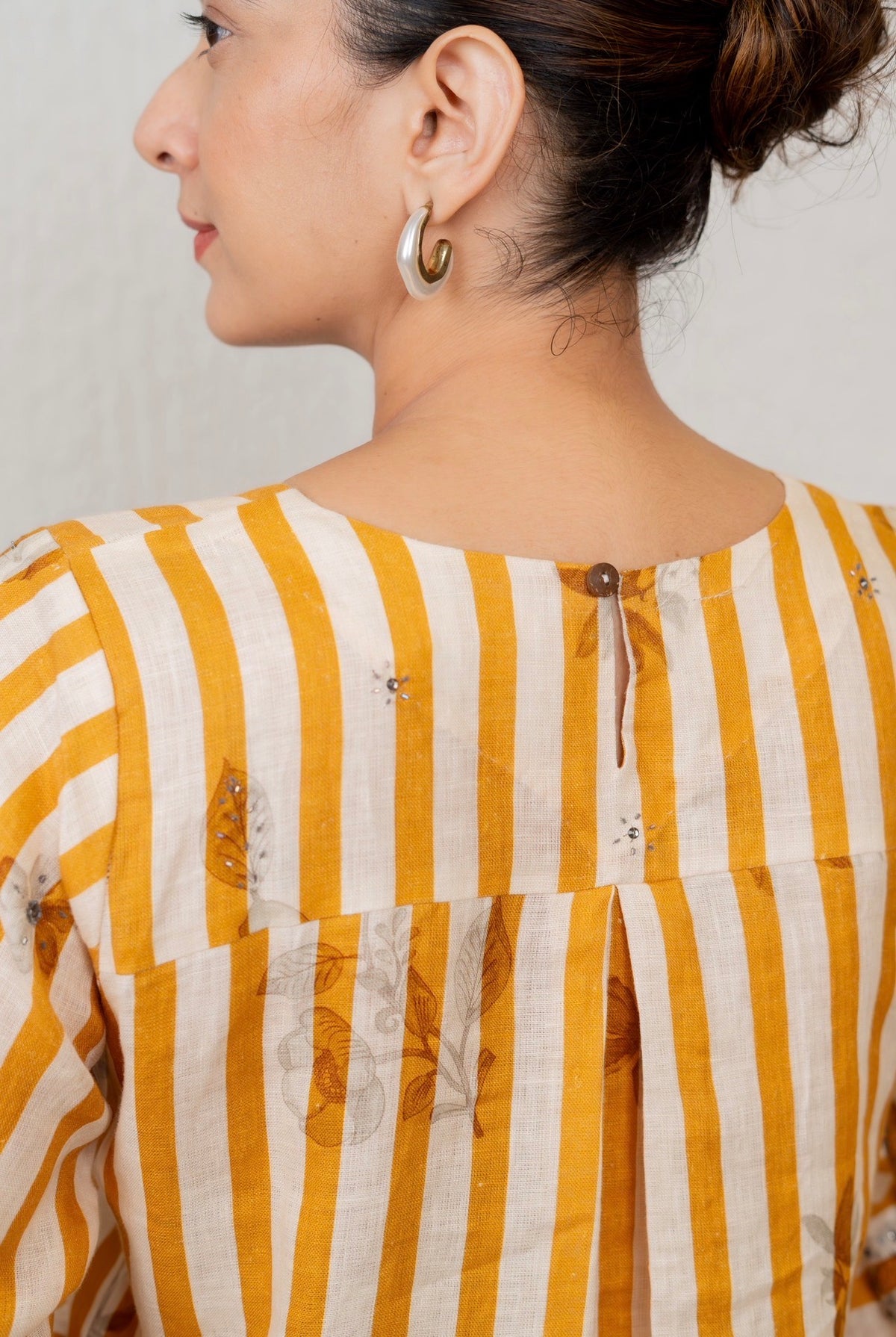 Stripe Tribe Mustard Linen Pair