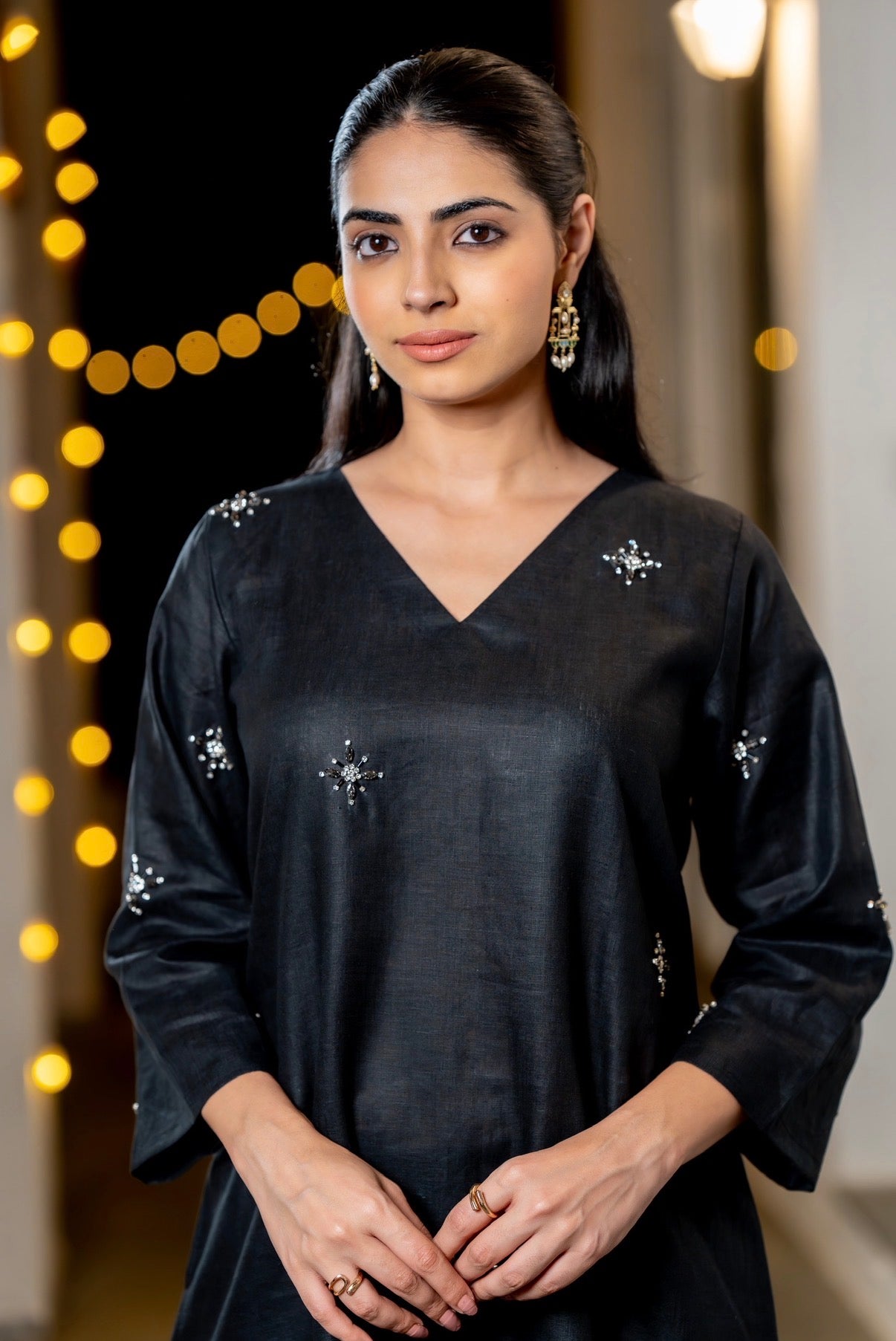 Classic Black Linen Set