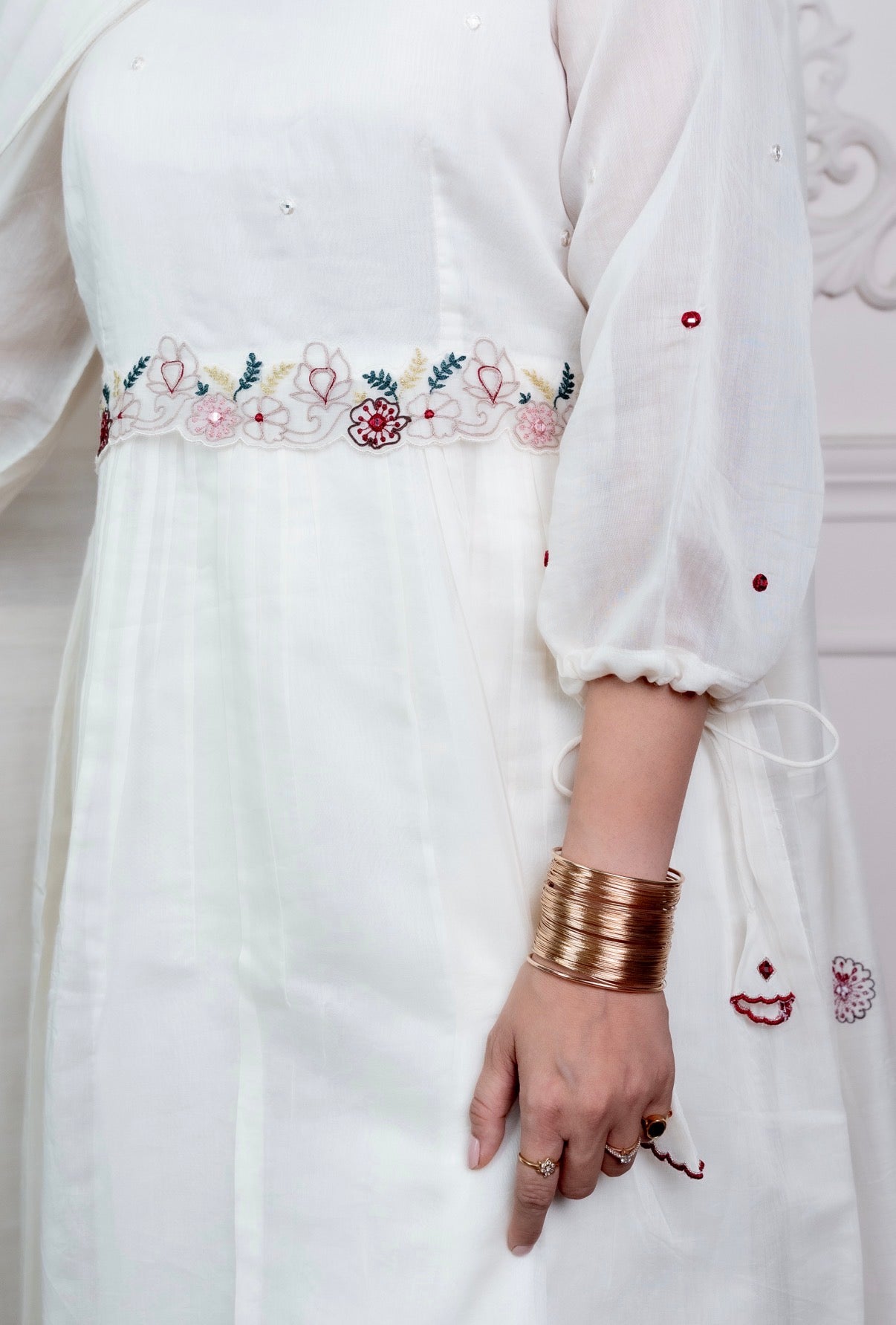 Saphed Chanderi Silk Set