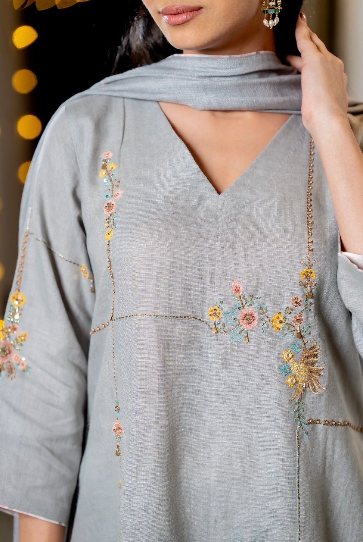 Platinum Grey Linen Set