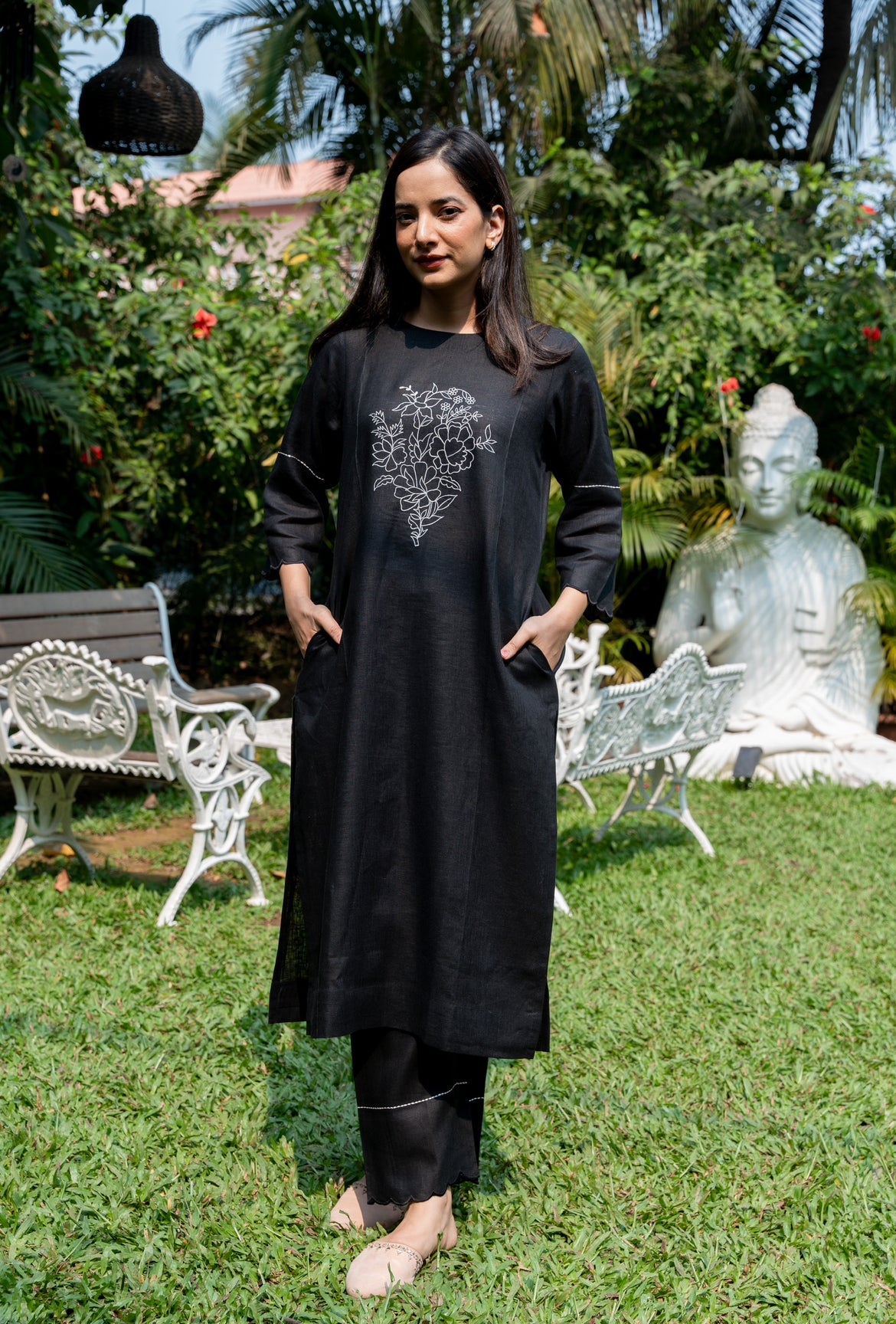 METAL BLACK LINEN PAIR