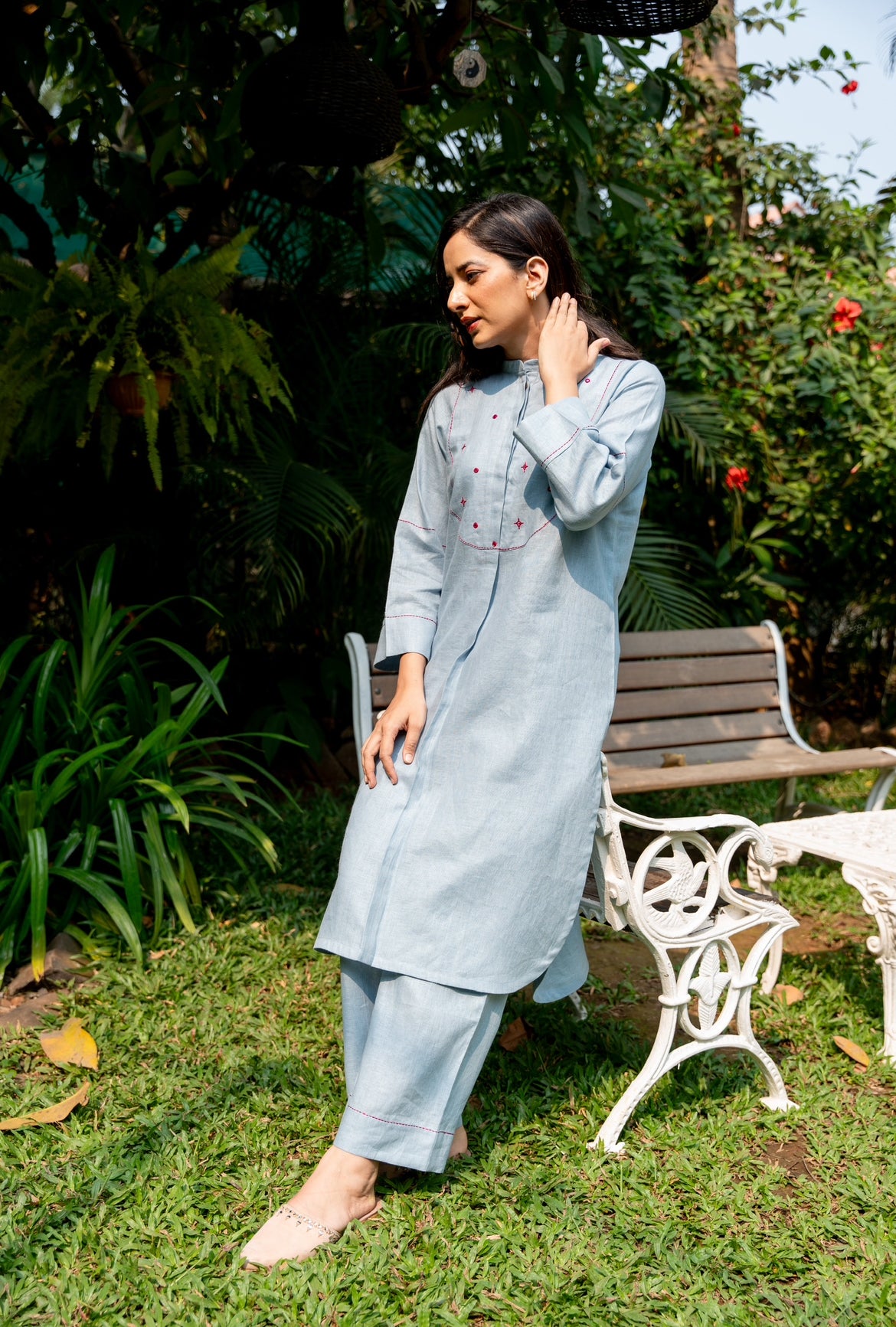 STONE BLUE LINEN PAIR