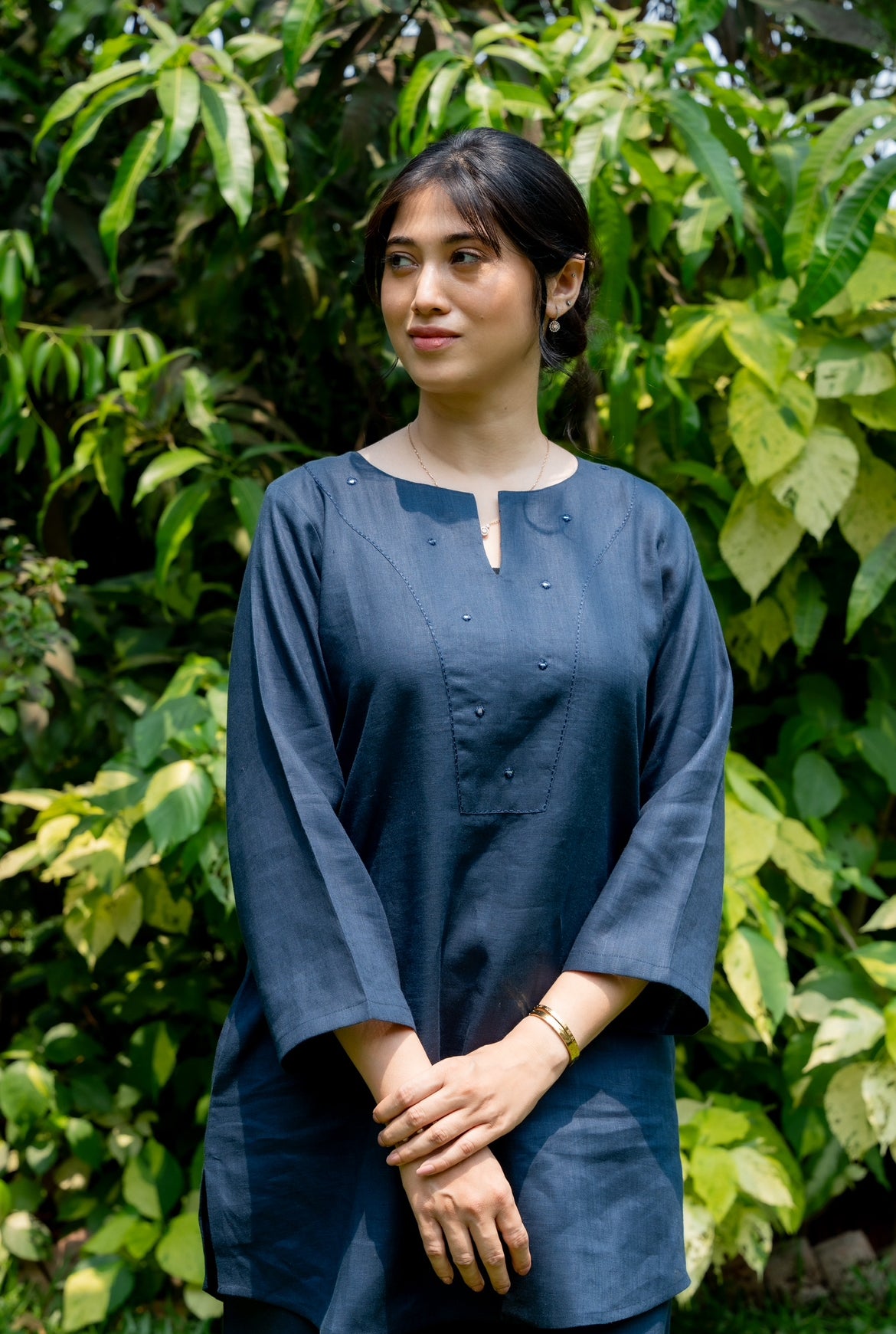 SPACE BLUE LINEN CO-ORD SET