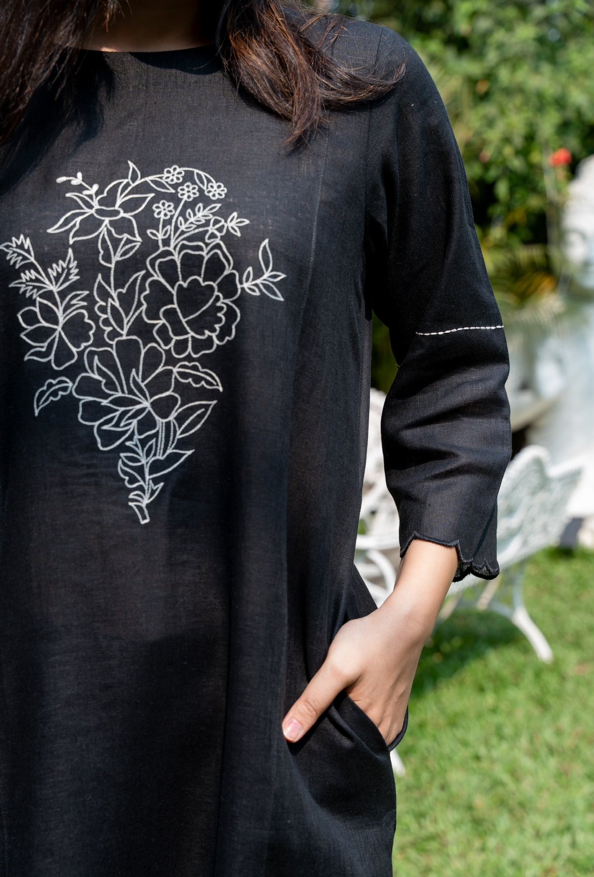 METAL BLACK LINEN PAIR