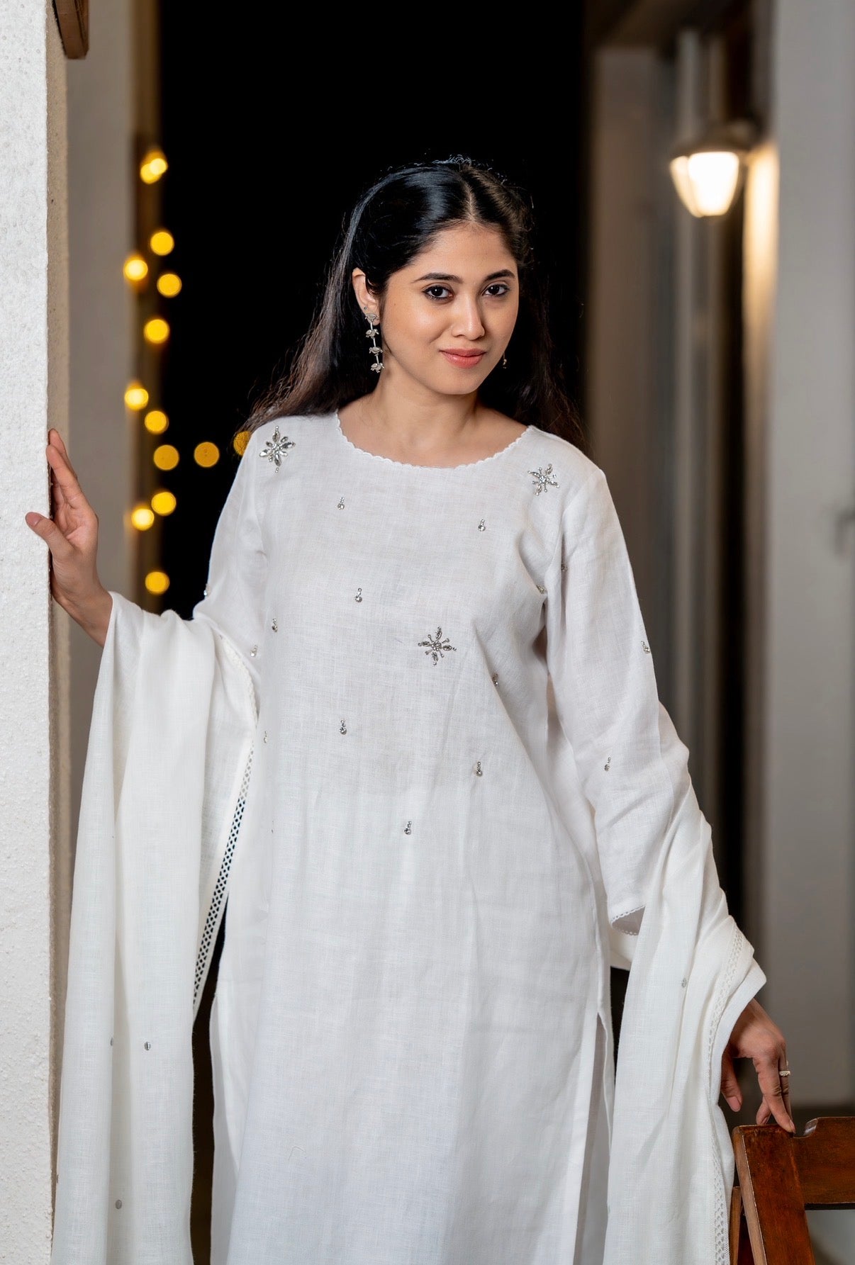 Coconut White Linen Set