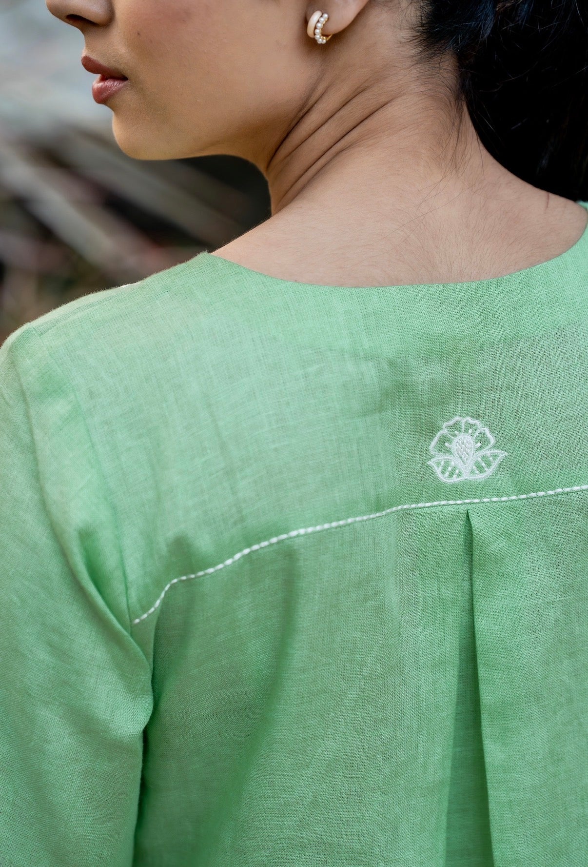 Spring Green-Grey Linen Pair