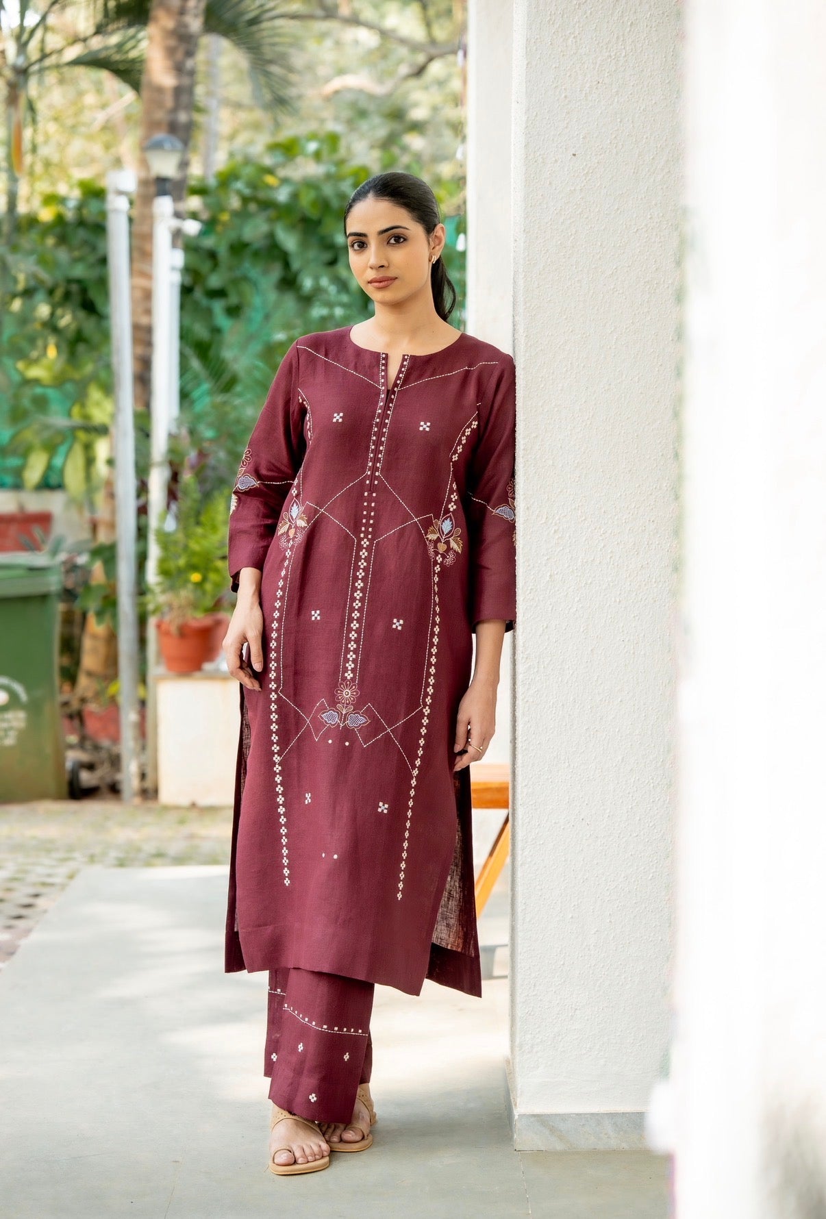 Deep Wine Linen Pair