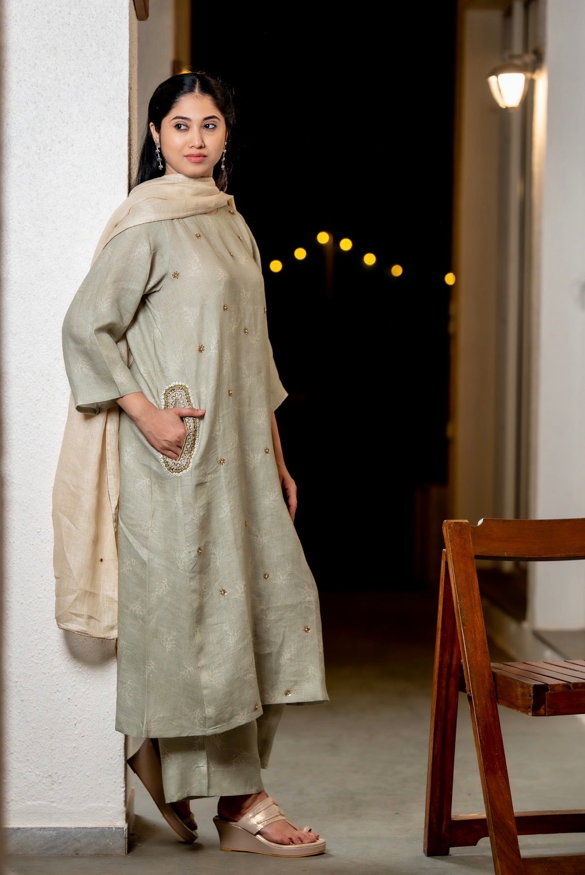 Fern Green Linen Set