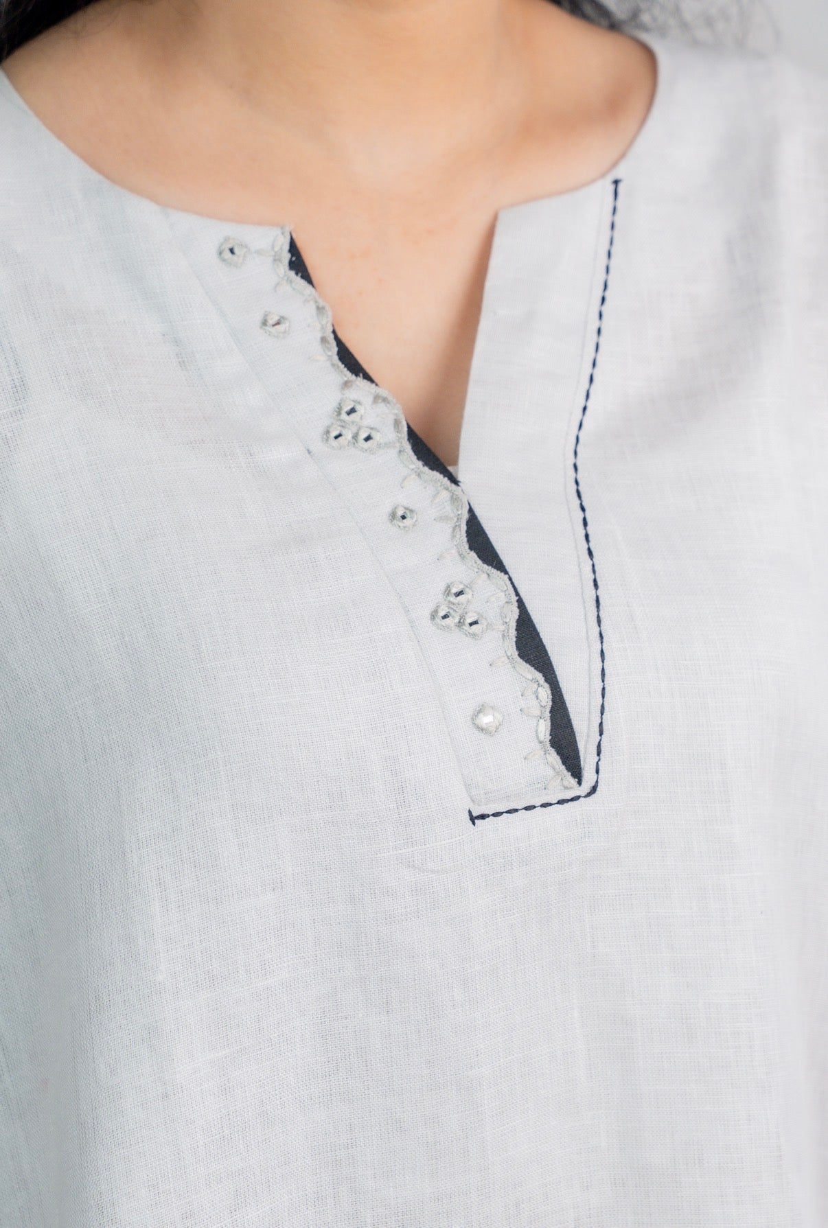 ICE GREY-BLACK LINEN PAIR