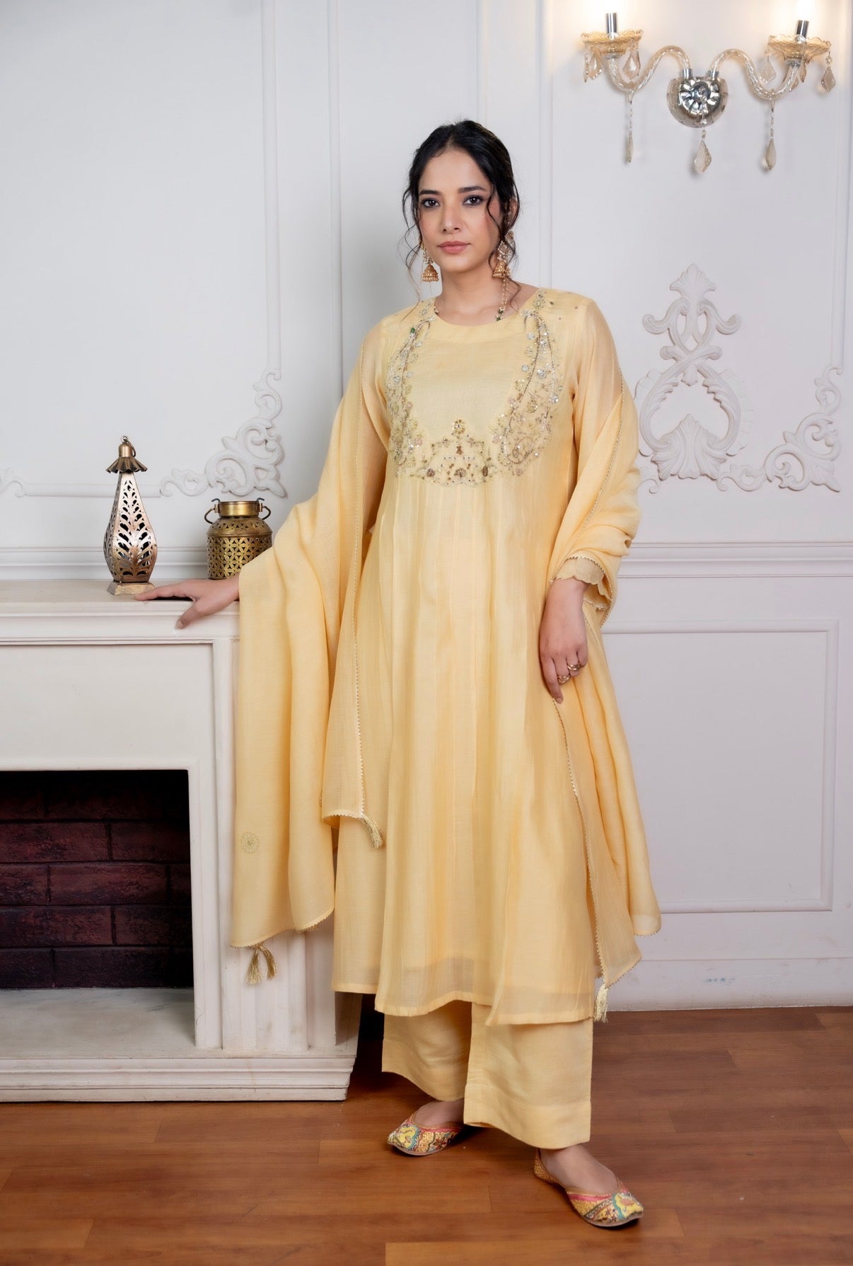 Nargis Mul Chanderi Set