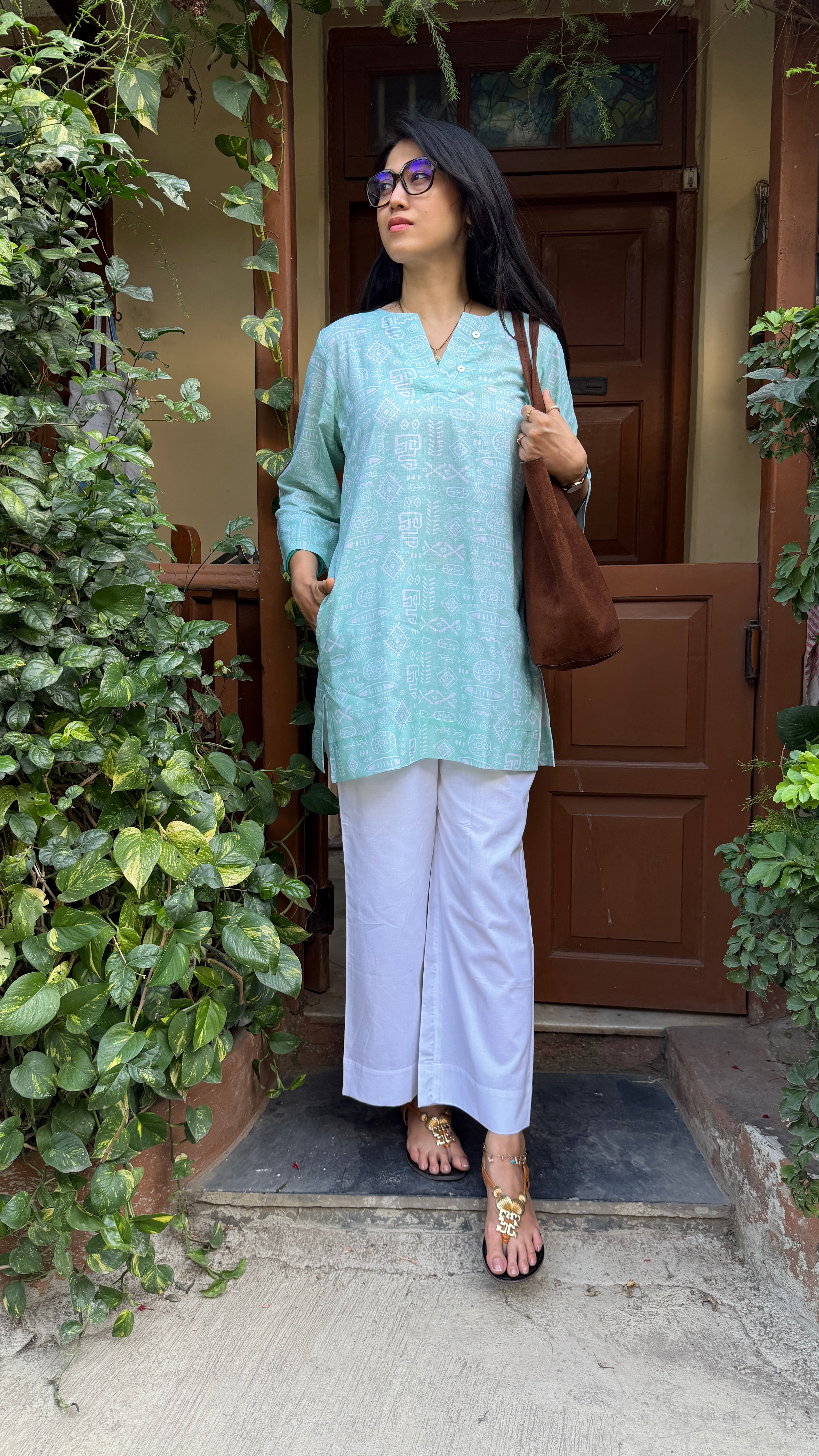 Emerald Green-White Pair