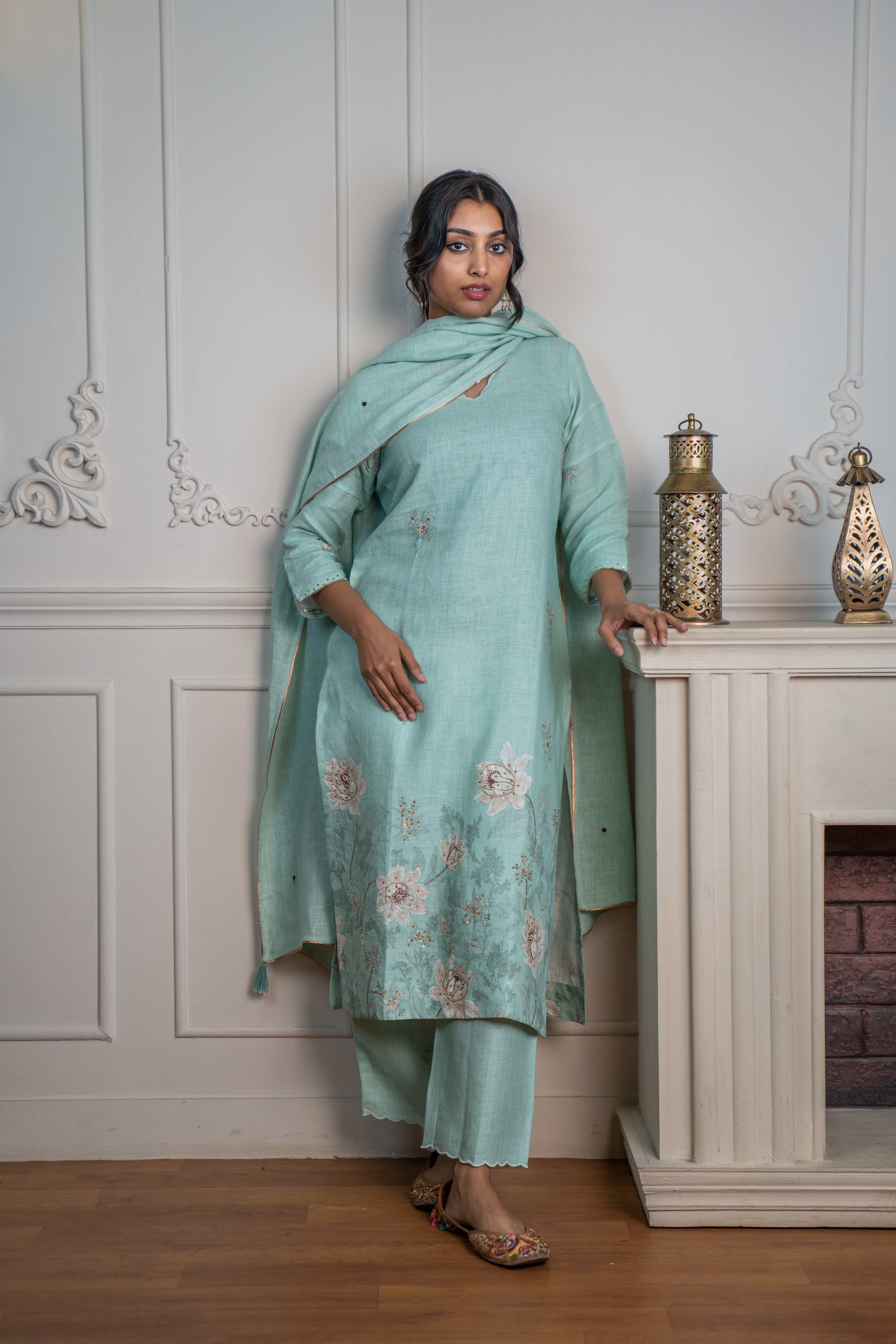 OCEAN BLUE LINEN SET