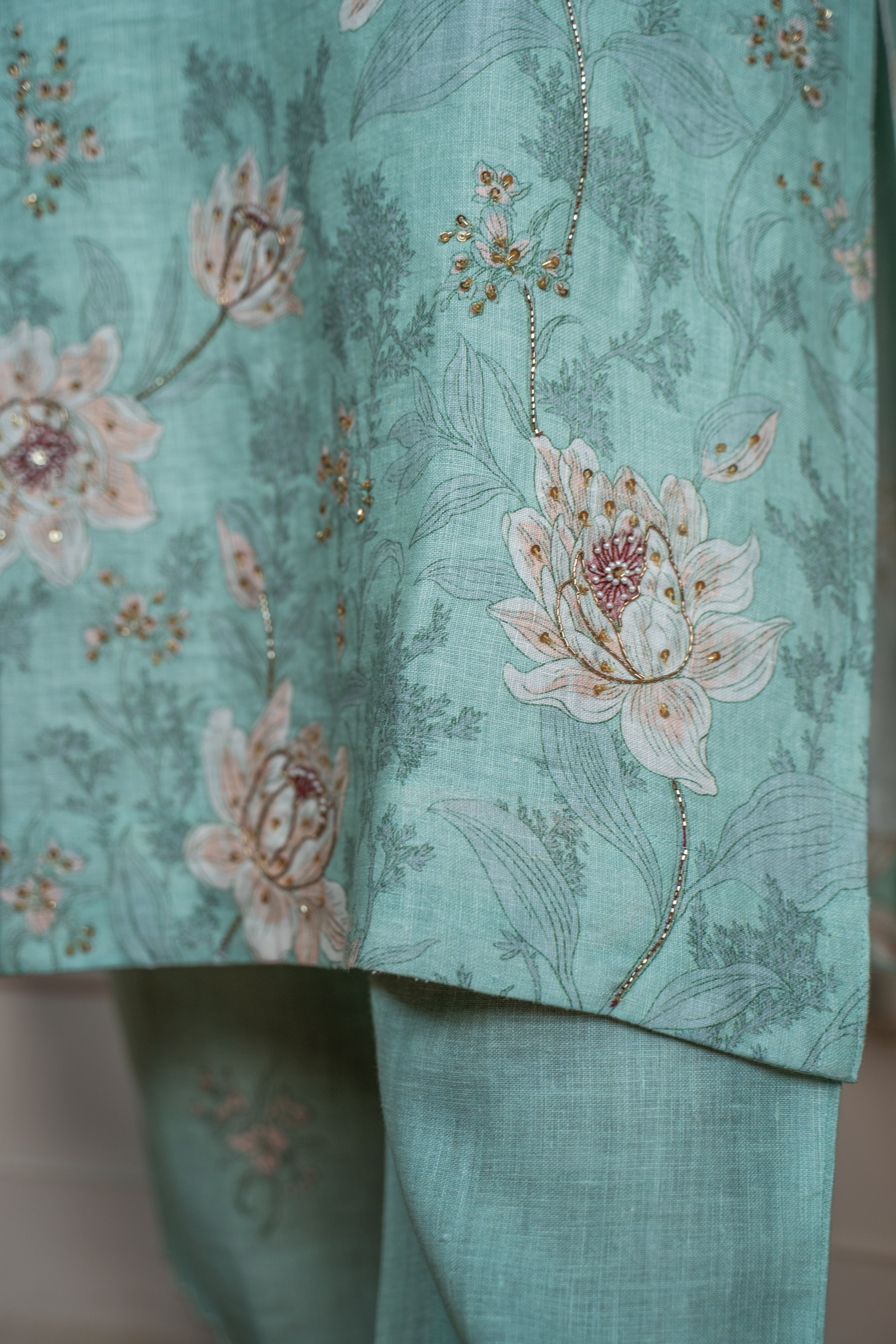 OCEAN BLUE LINEN SET