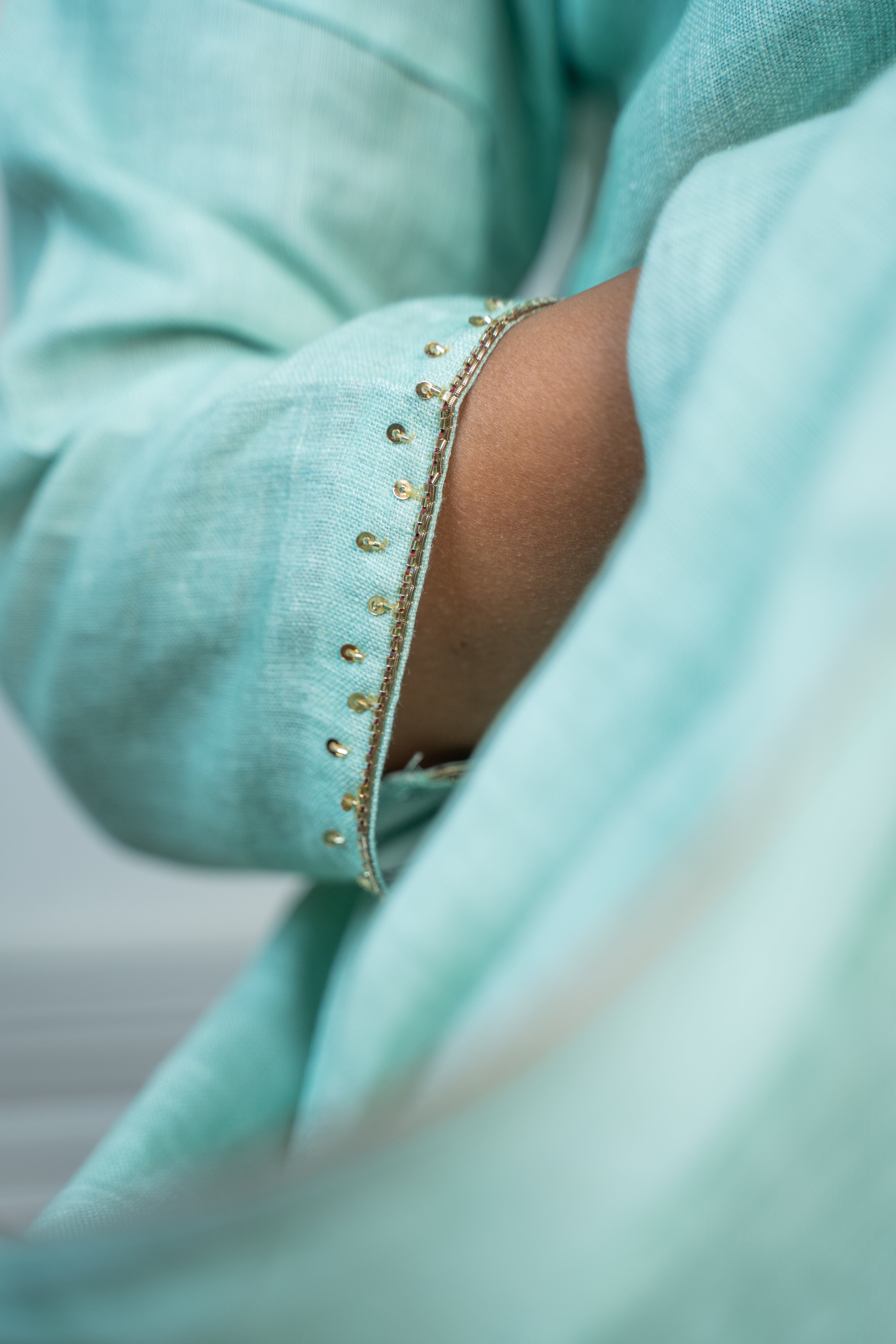 OCEAN BLUE LINEN SET