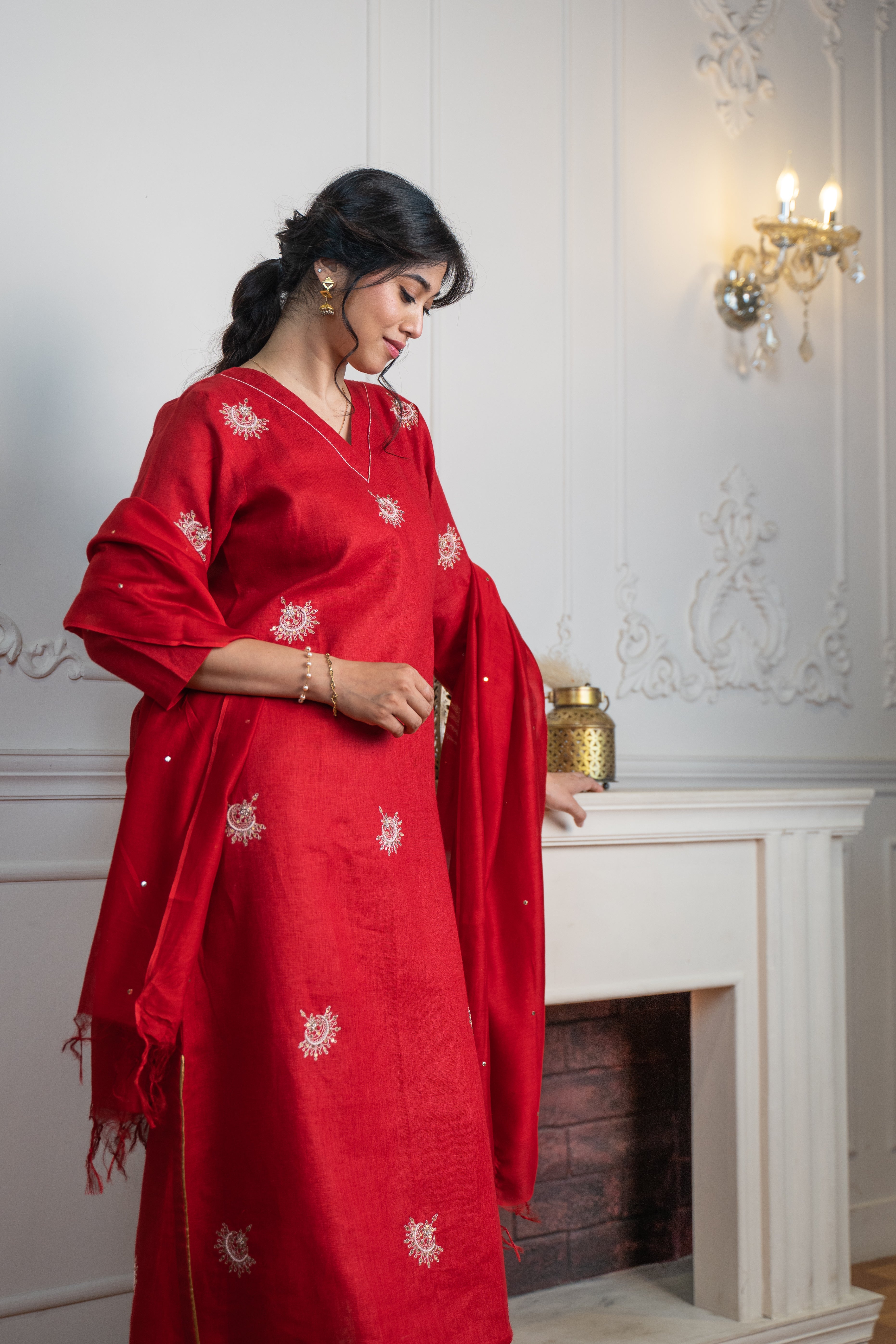 GULABI LINEN SET