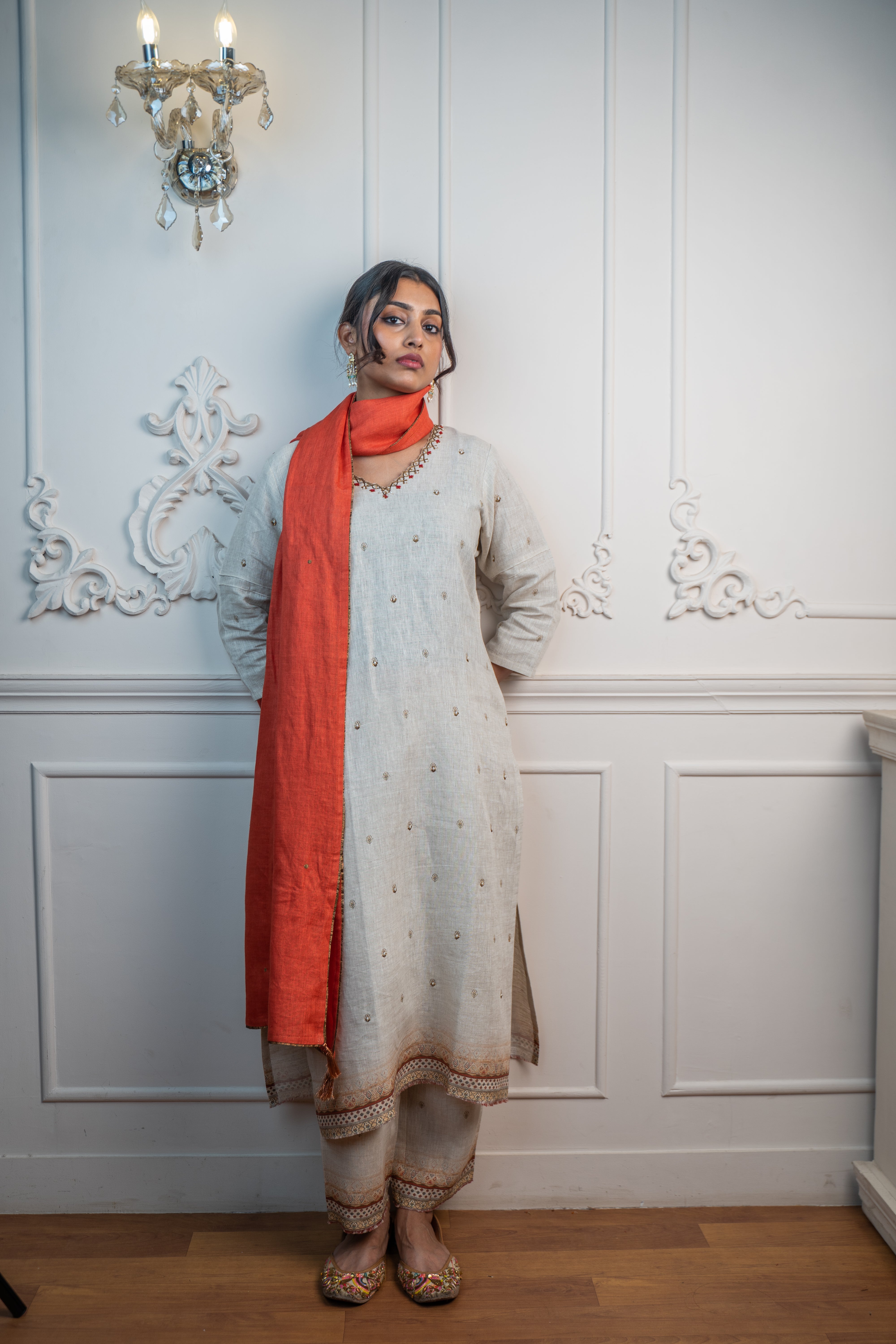 OAT-Rust NATURAL LINEN SET