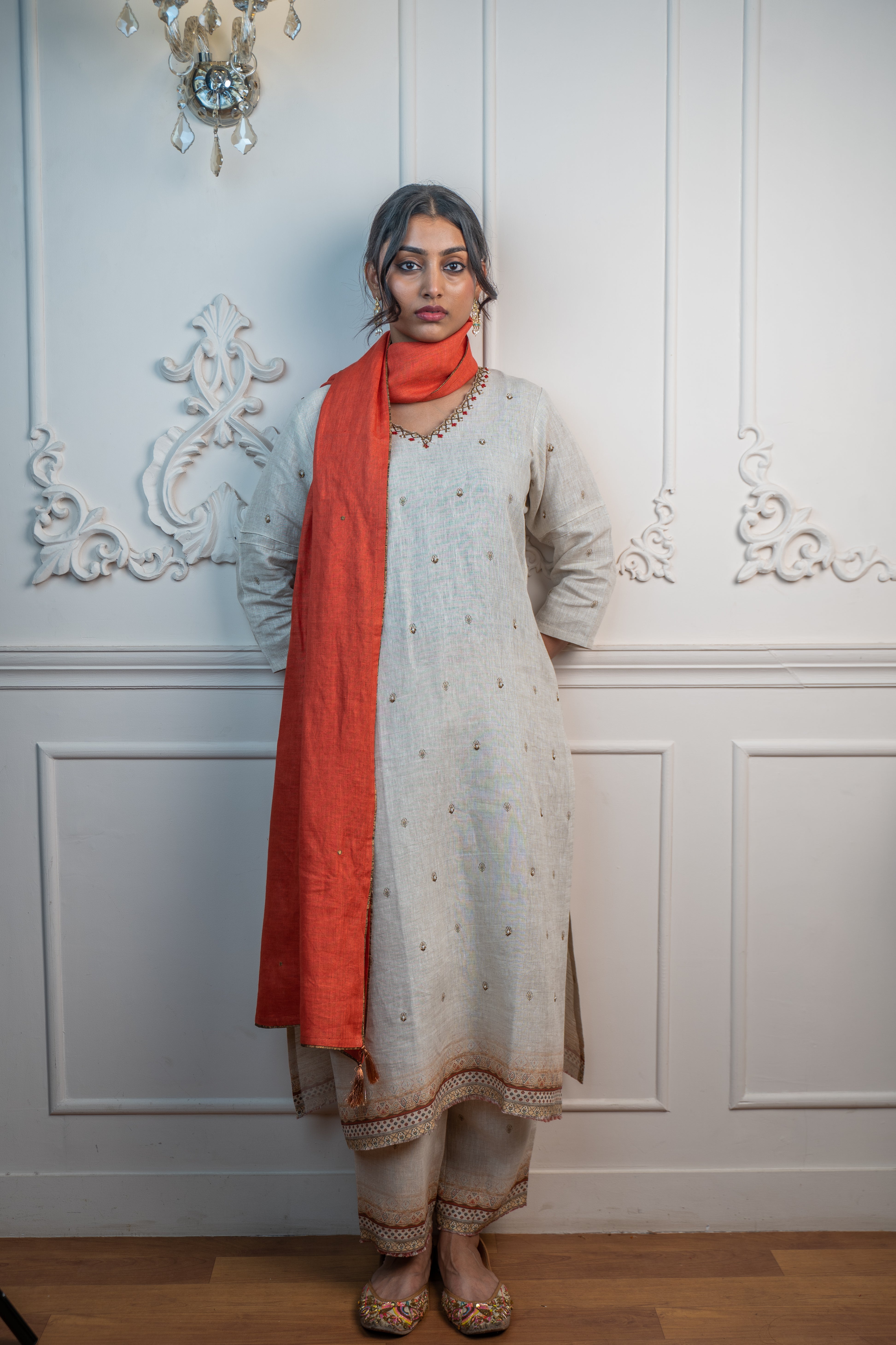 OAT-Rust NATURAL LINEN SET