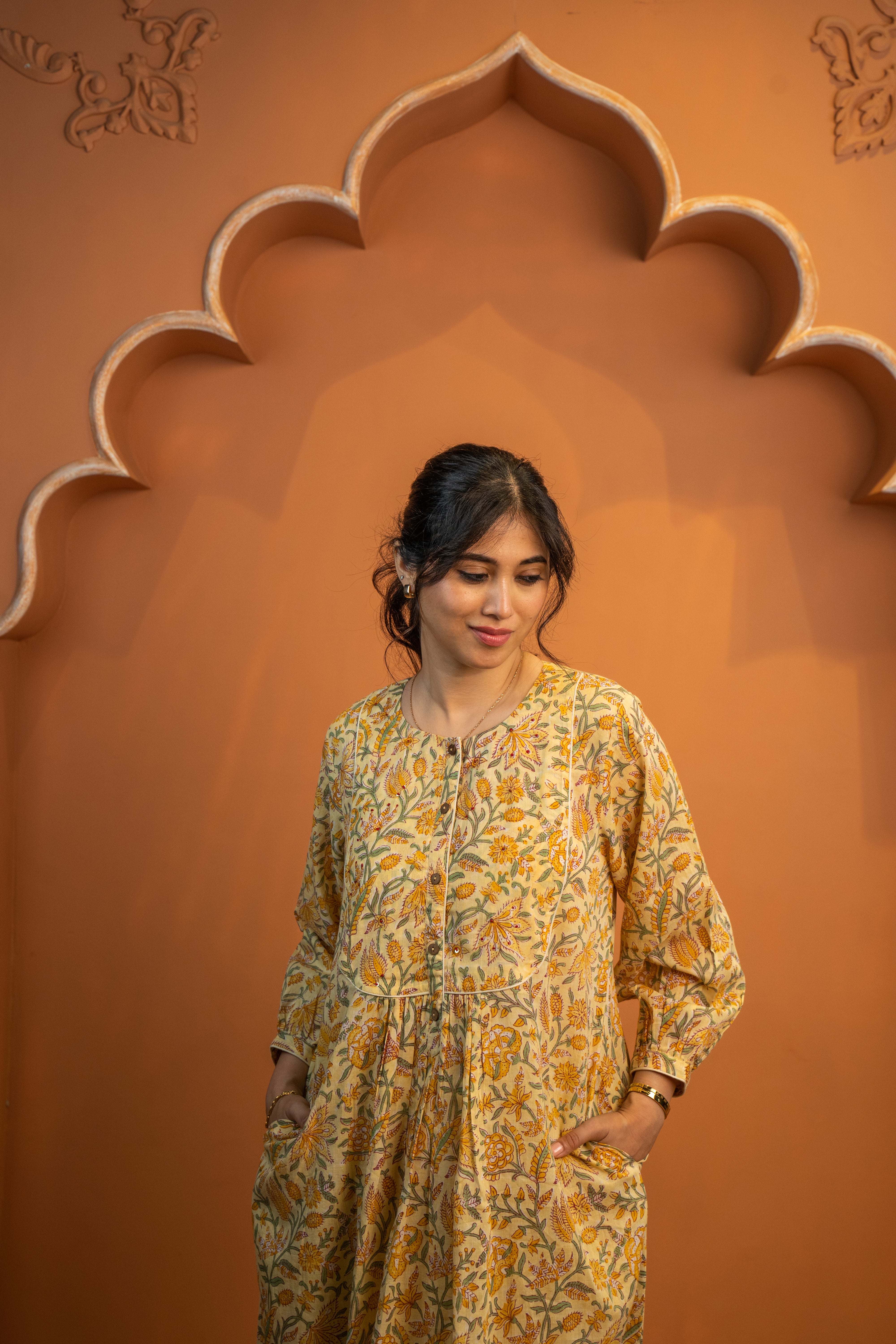 SUMMER YELLOW COTTON PAIR