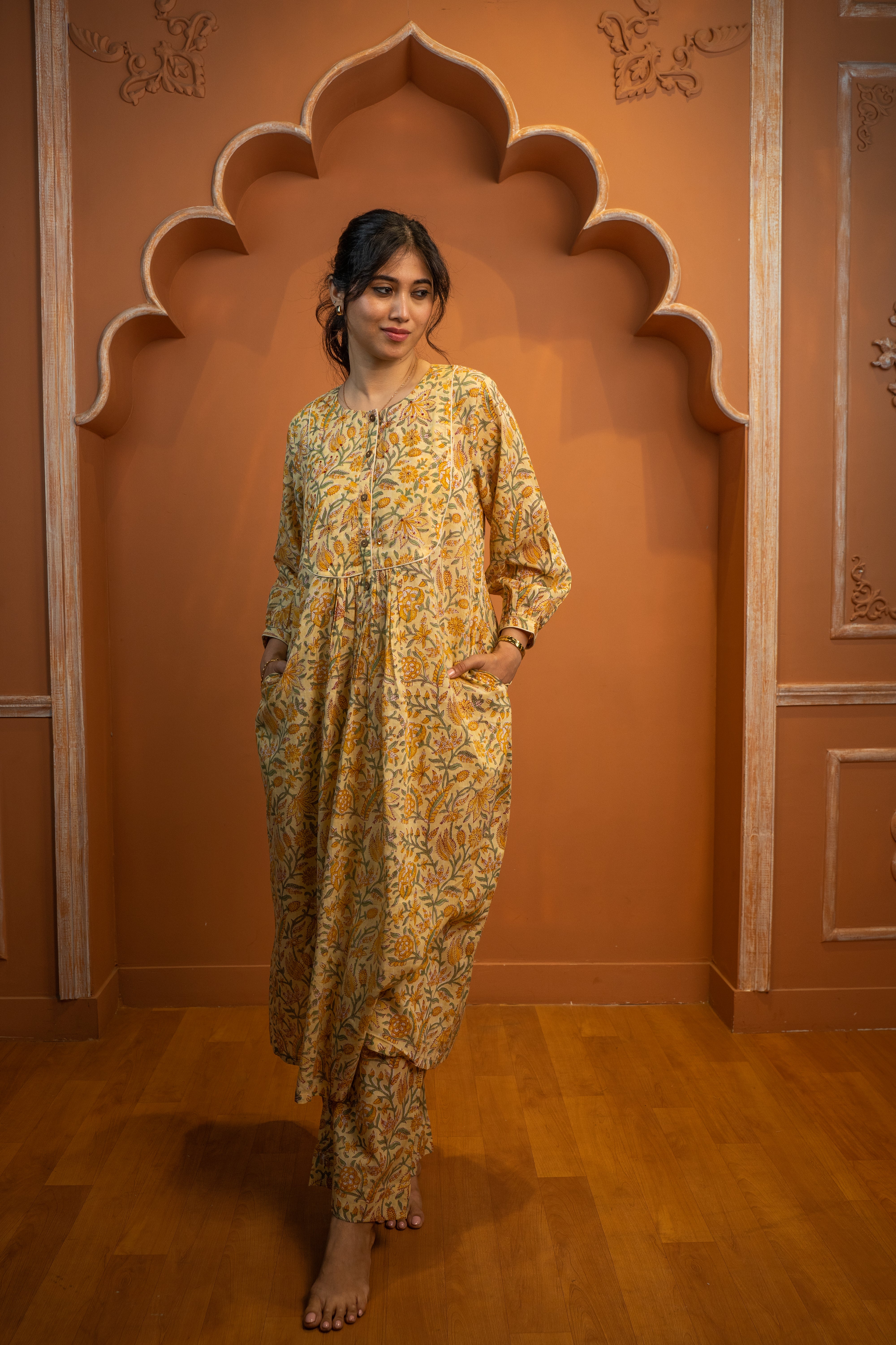 SUMMER YELLOW COTTON PAIR