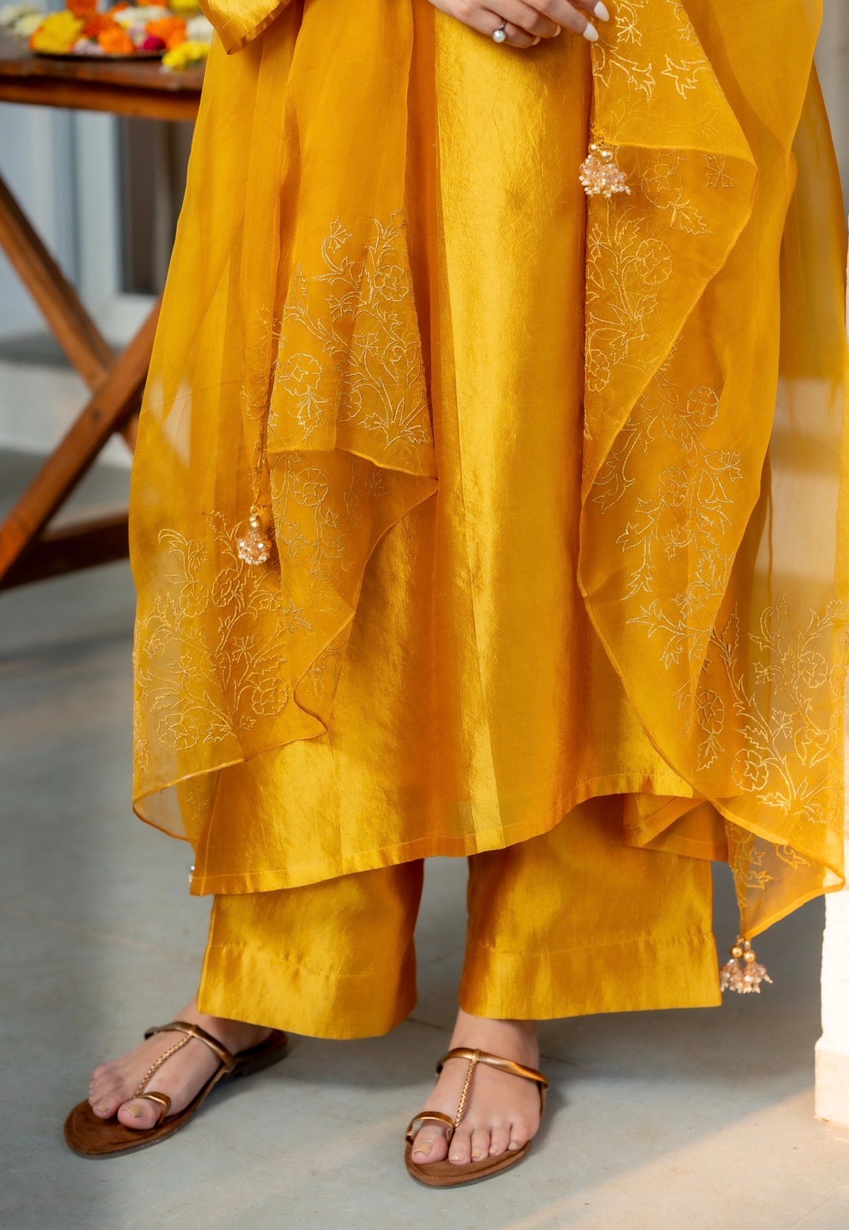 Laguna Mustard Kora Silk Set